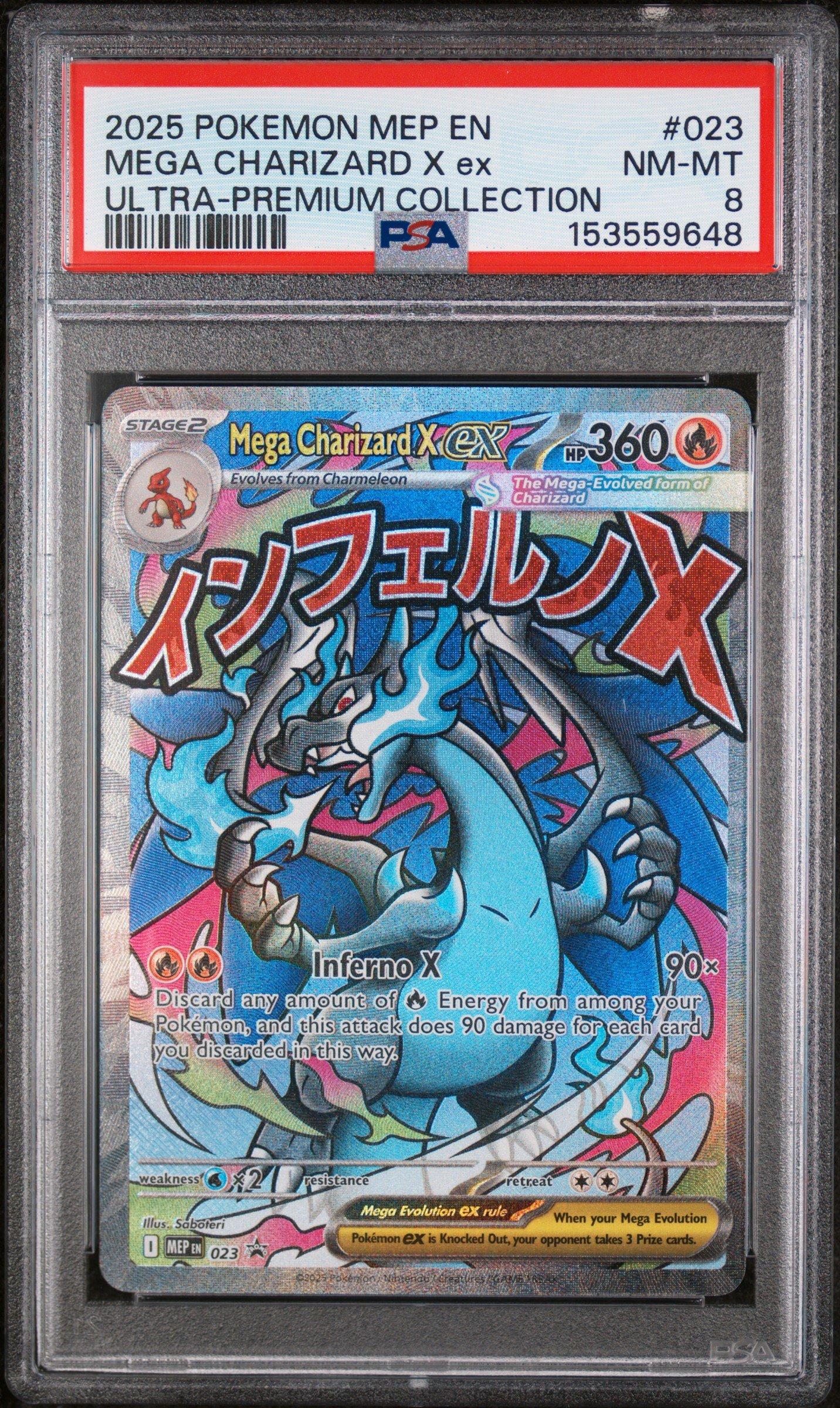 2025 Pokemon Mep En-me Black Star Promo 023 Mega Charizard X Ex