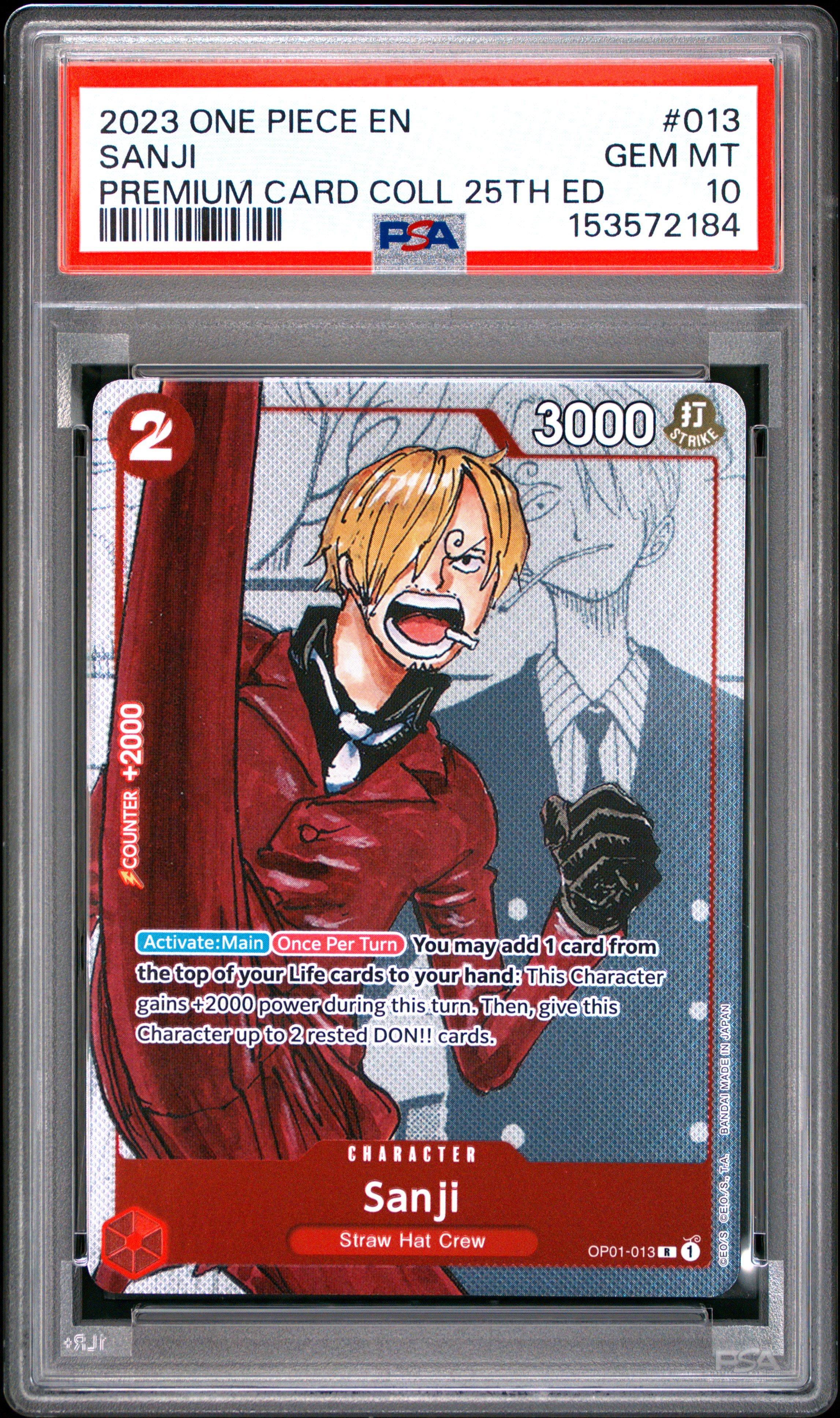 2023 One Piece Premium Card Collection 25th Edition 013 Sanji PSA