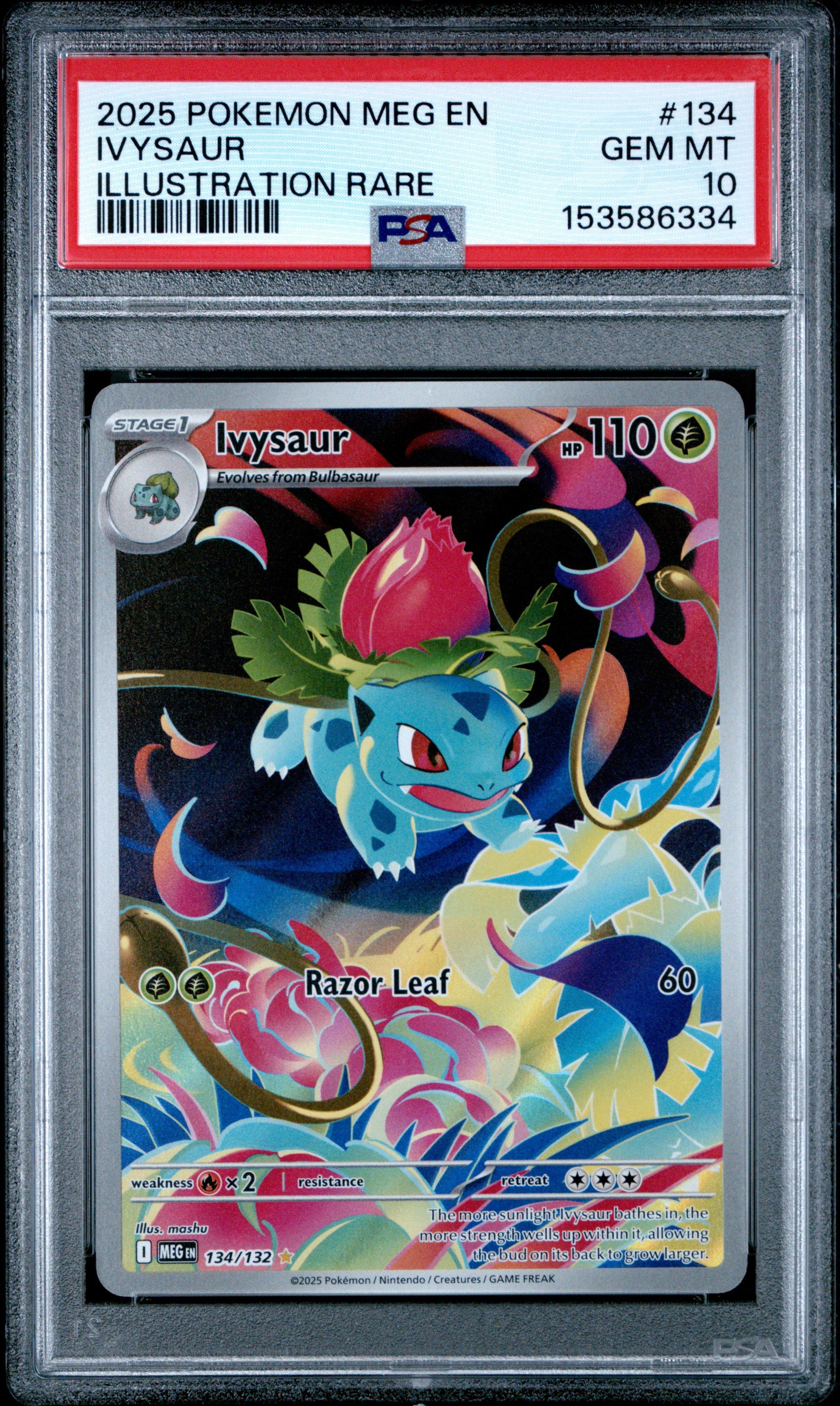2025 Pokemon Meg En-mega Evolution 134 Ivysaur Illustration Rare