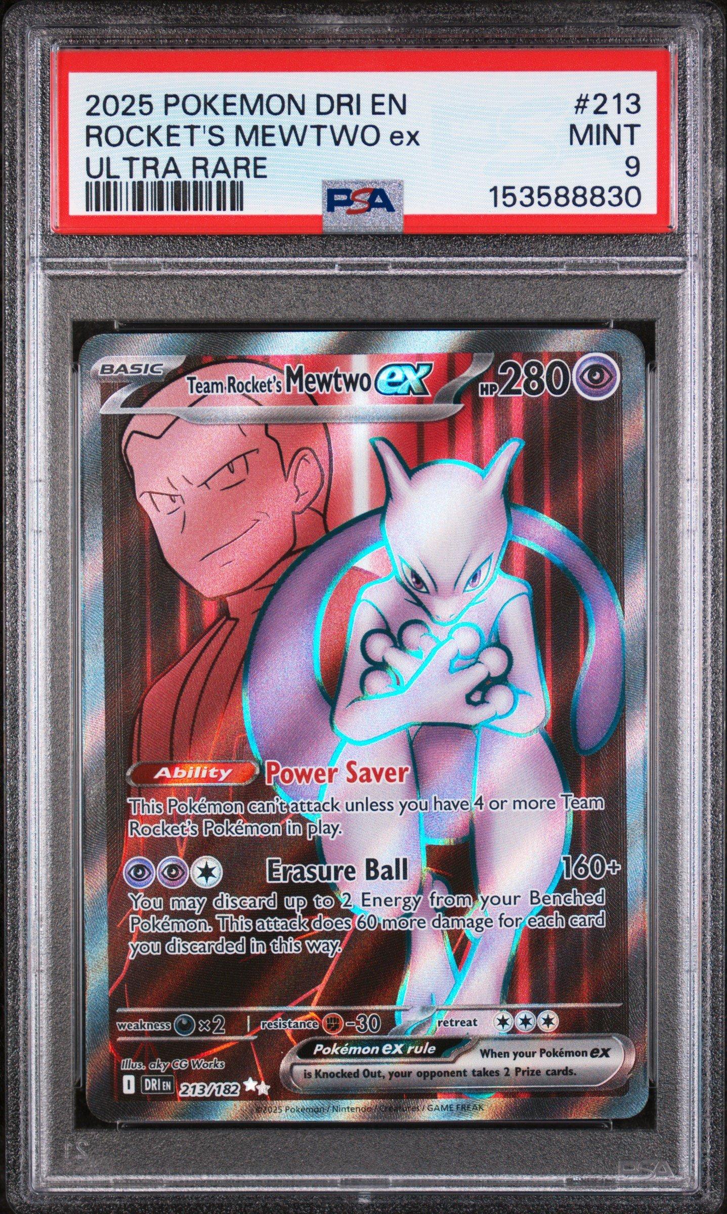 2025 Pokemon Dri En-destined Rivals 213 Team Rocket's Mewtwo Ex