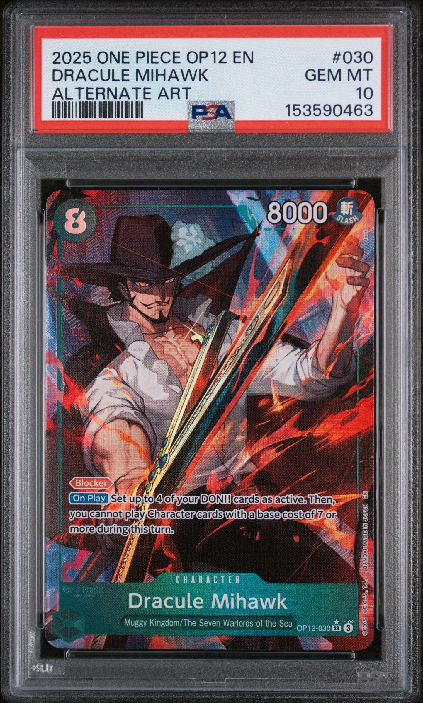 2025 DUEL MASTERS メルヴェイユ PSA10 2025 One Piece Op12-legacy Of The Master 030 Dracule Mihawk