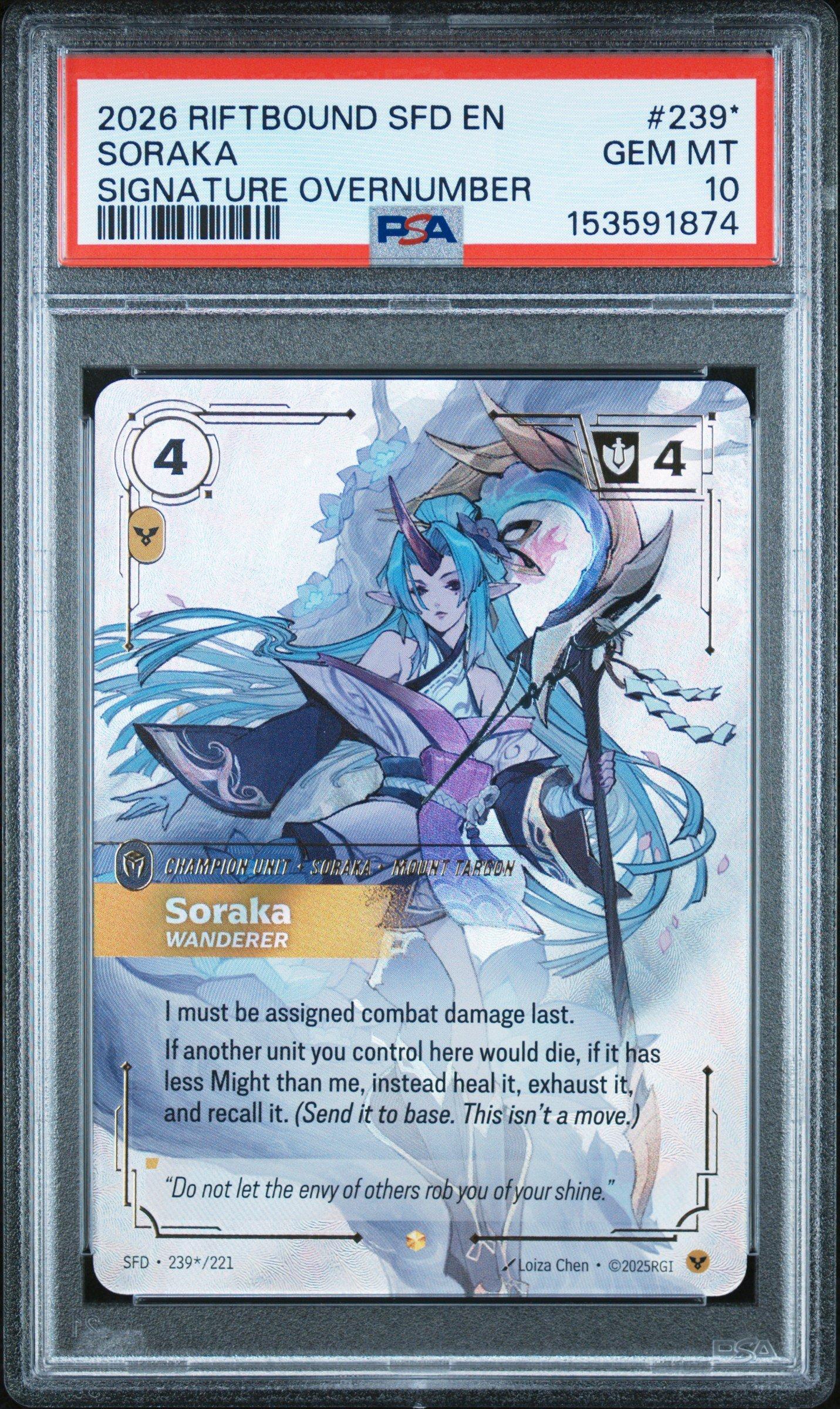 2026 Riftbound: League Of Legends Sfd-spiritforged 239* Soraka