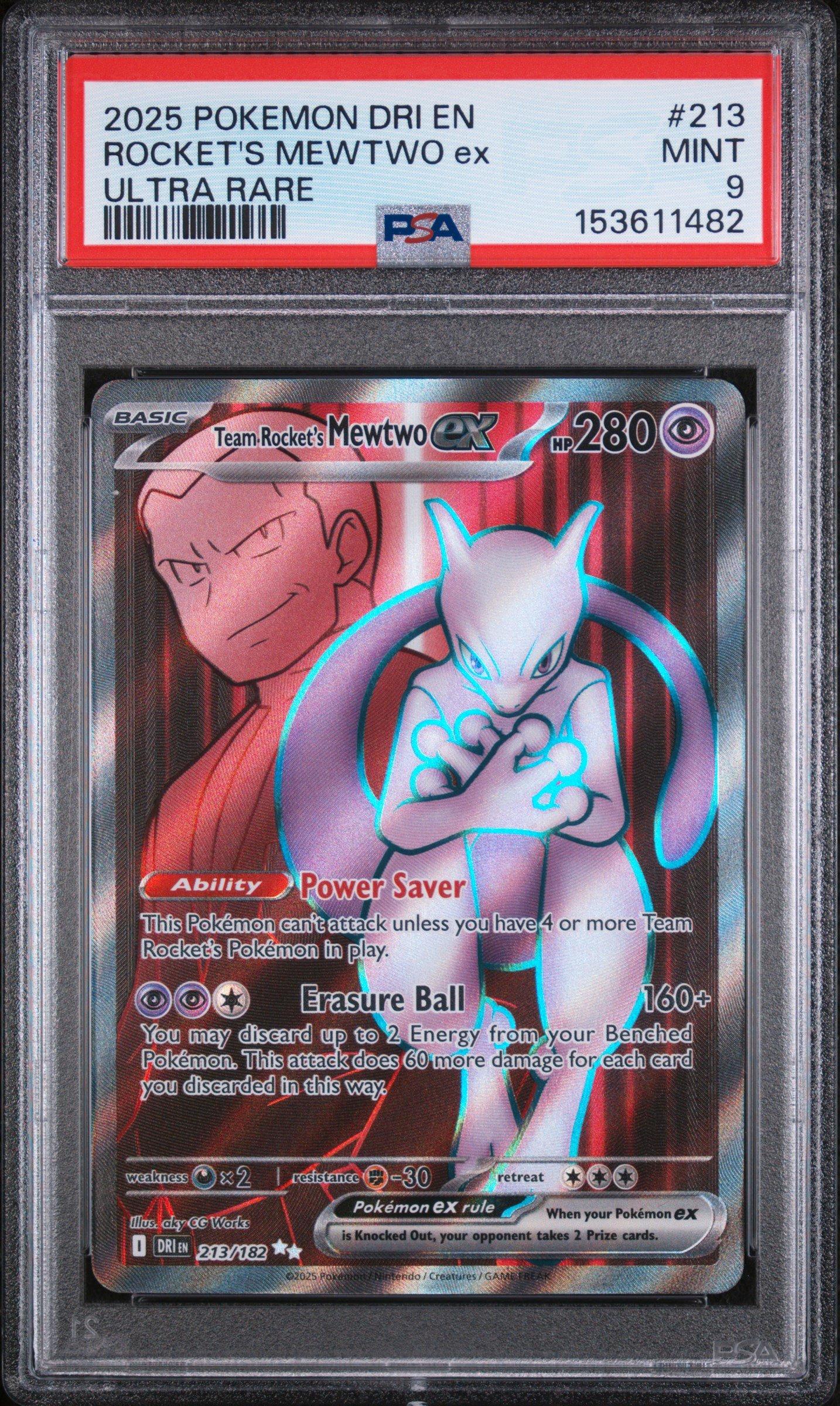 2025 Pokemon Dri En-destined Rivals 213 Team Rocket's Mewtwo Ex