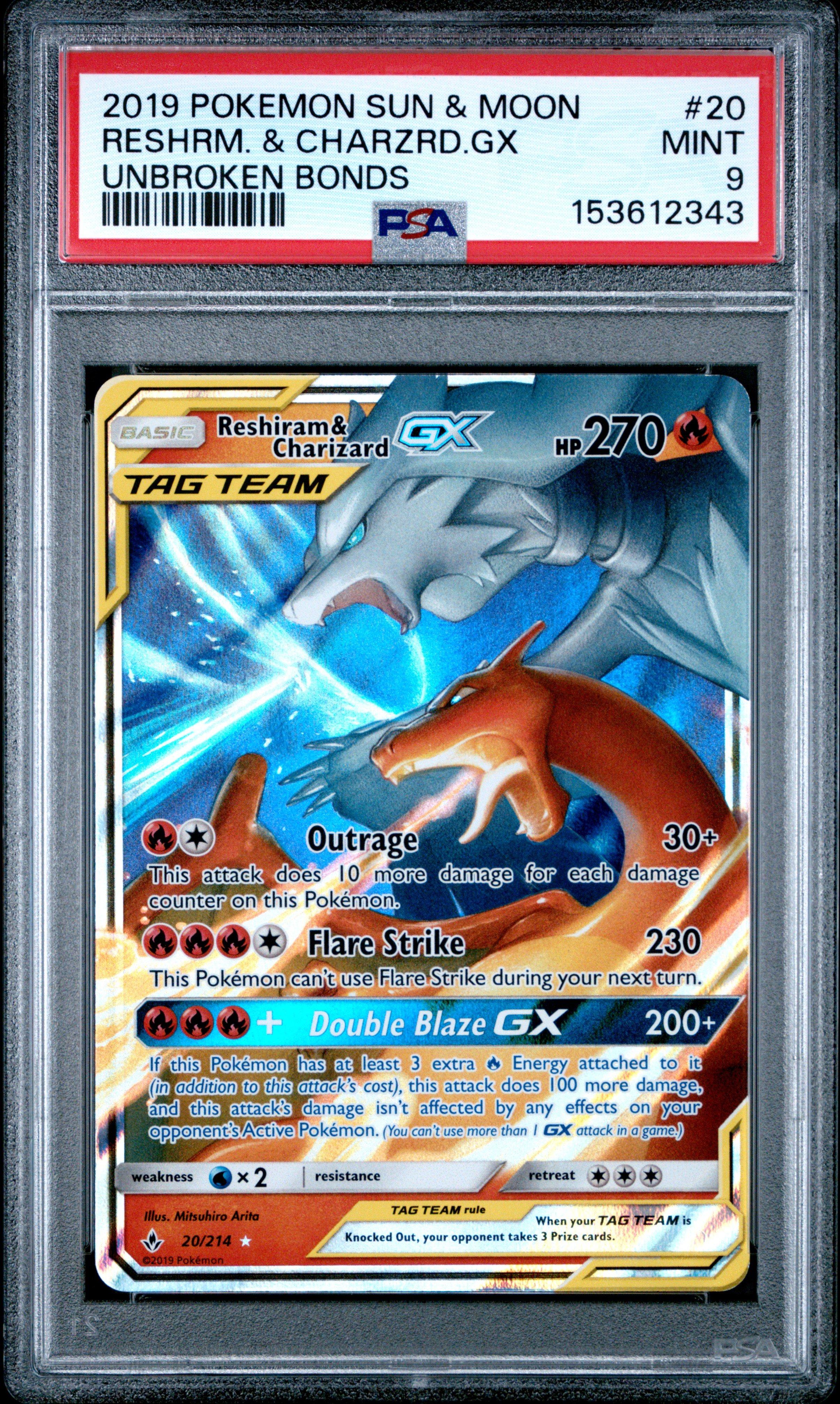 2019 pokemon trading card game reshiram charizard gx figure box POKÉMON & (UNBROKEN BONDS) #20 CGC PRISTINE favorite characters 2019 Pokemon Sun & Moon