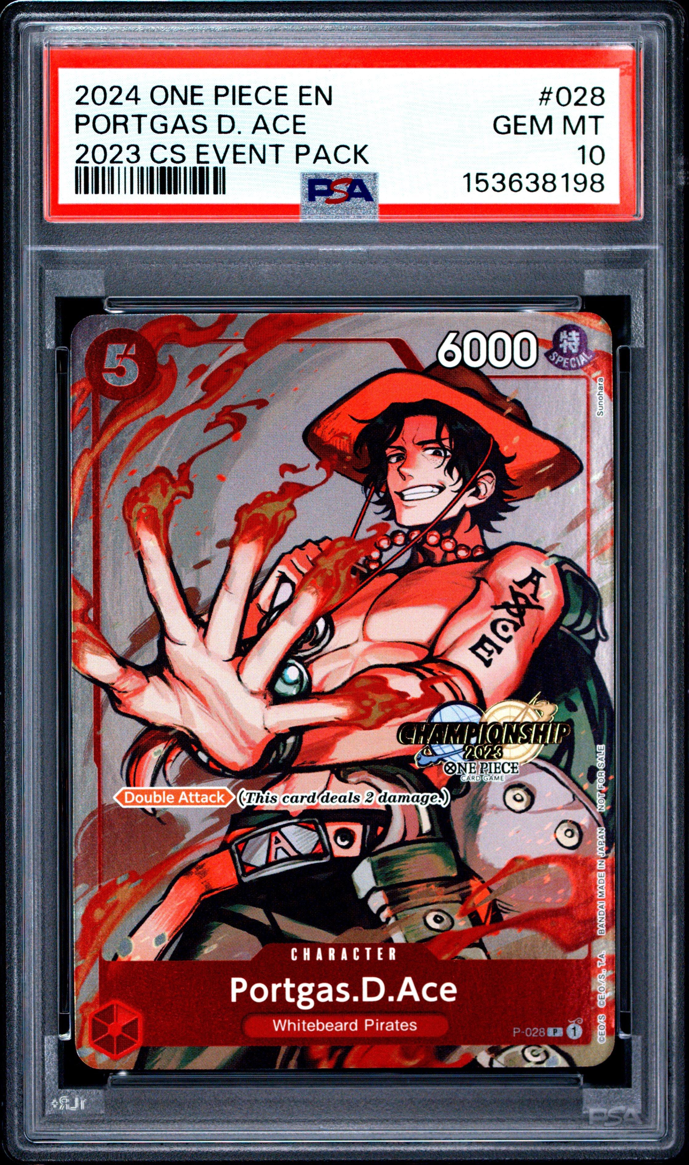 2024 One Piece Championship 2023 Event Pack 028 Portgas D. Ace PSA