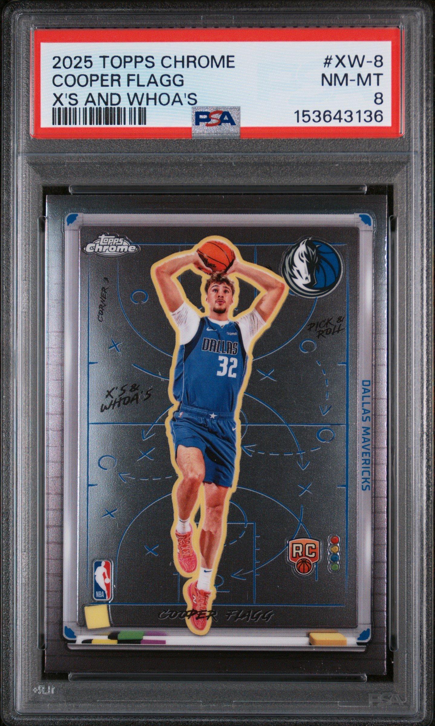 2025 Topps Chrome X's And Whoa's Xw-8 Cooper Flagg PSA 8 Graded
