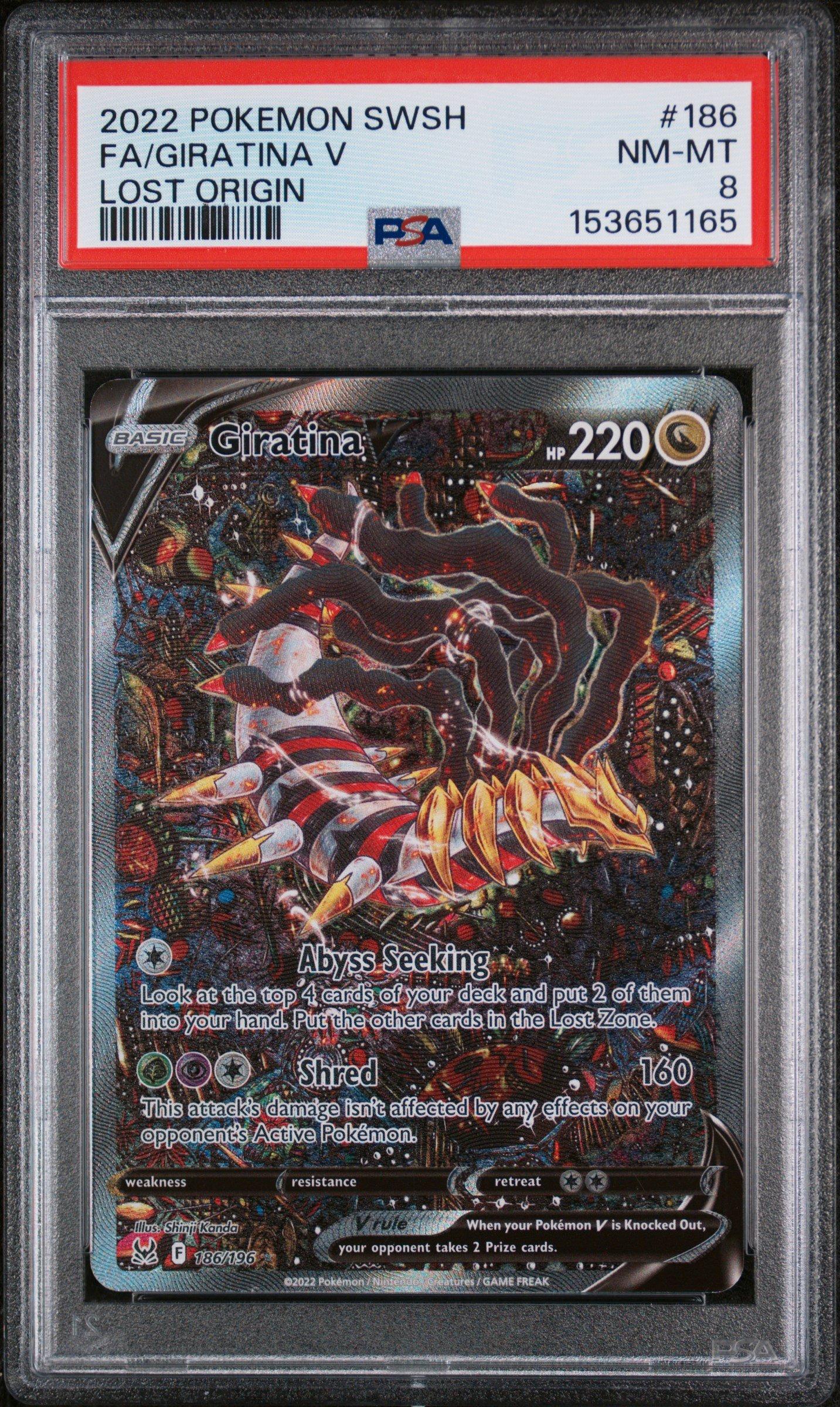 giratina v pokemon card - 130/196 Ultra Rare 185/196 / Ultra Rare Card Type / HP / Stage Giratina V (Alternate Full Art)
