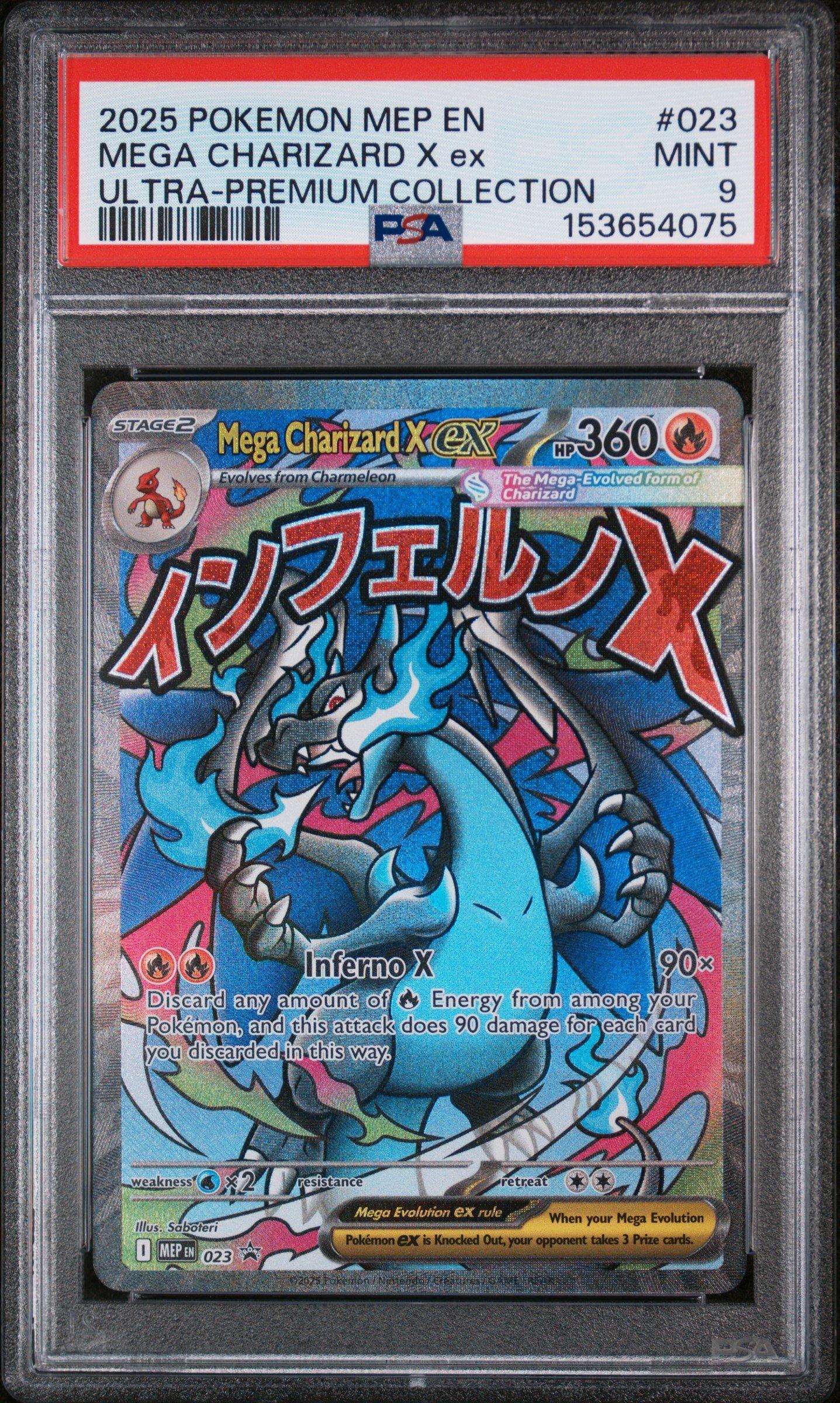 2025 Pokemon Mep En-me Black Star Promo 023 Mega Charizard X Ex