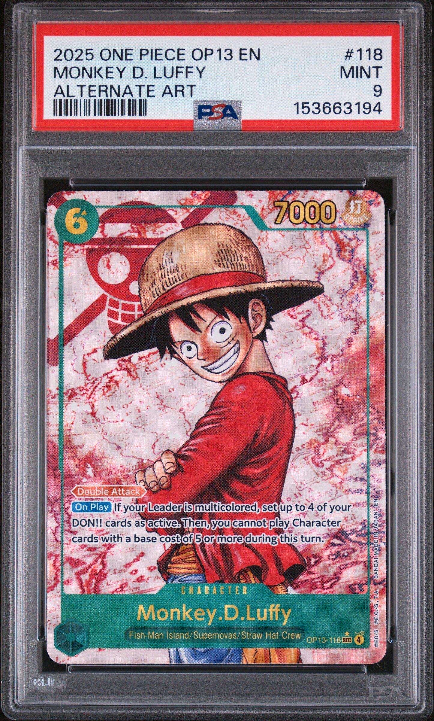 2025 One Piece Op13-carrying On His Will 118 Monkey D. Luffy