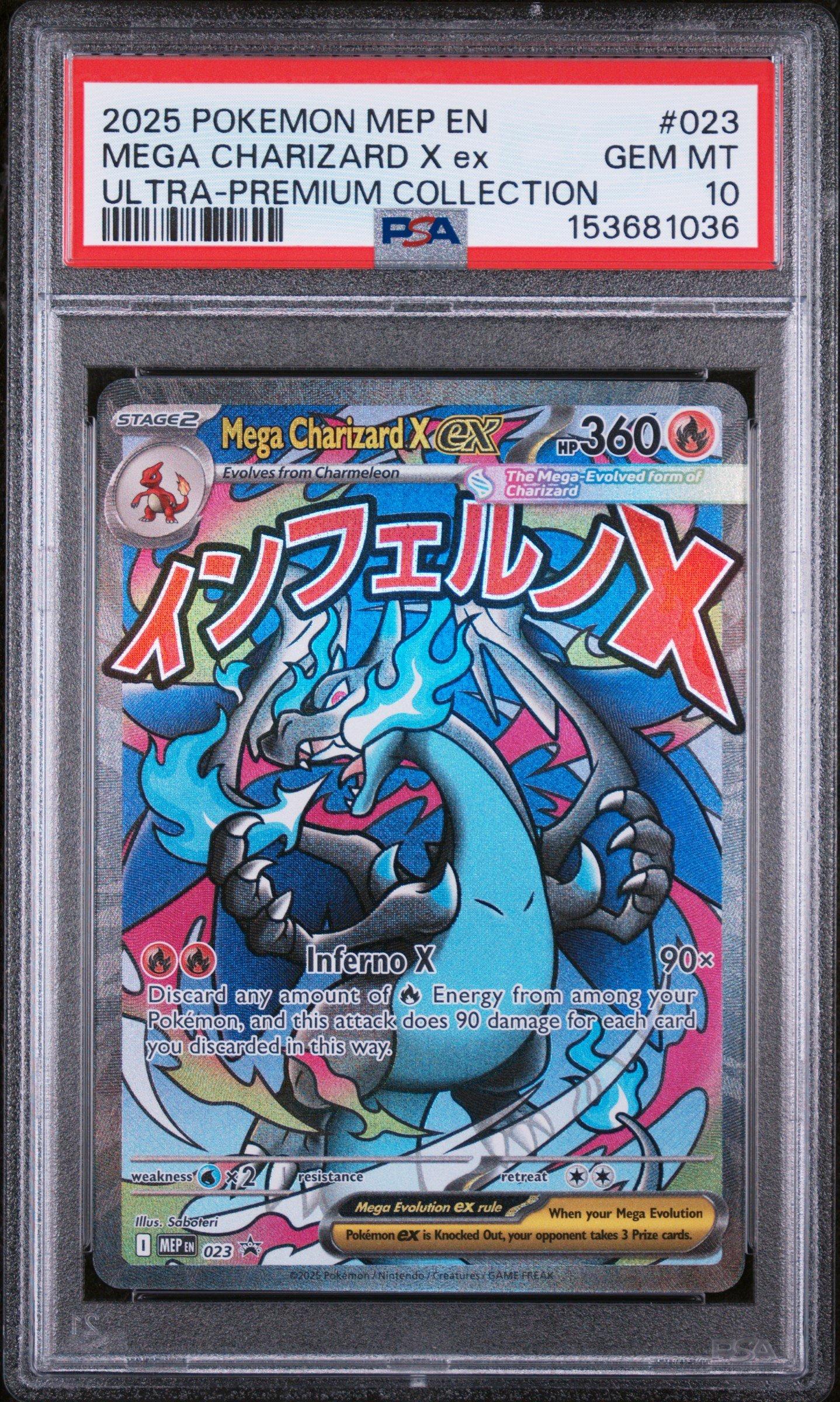 2025 Pokemon Mep En-me Black Star Promo 023 Mega Charizard X Ex