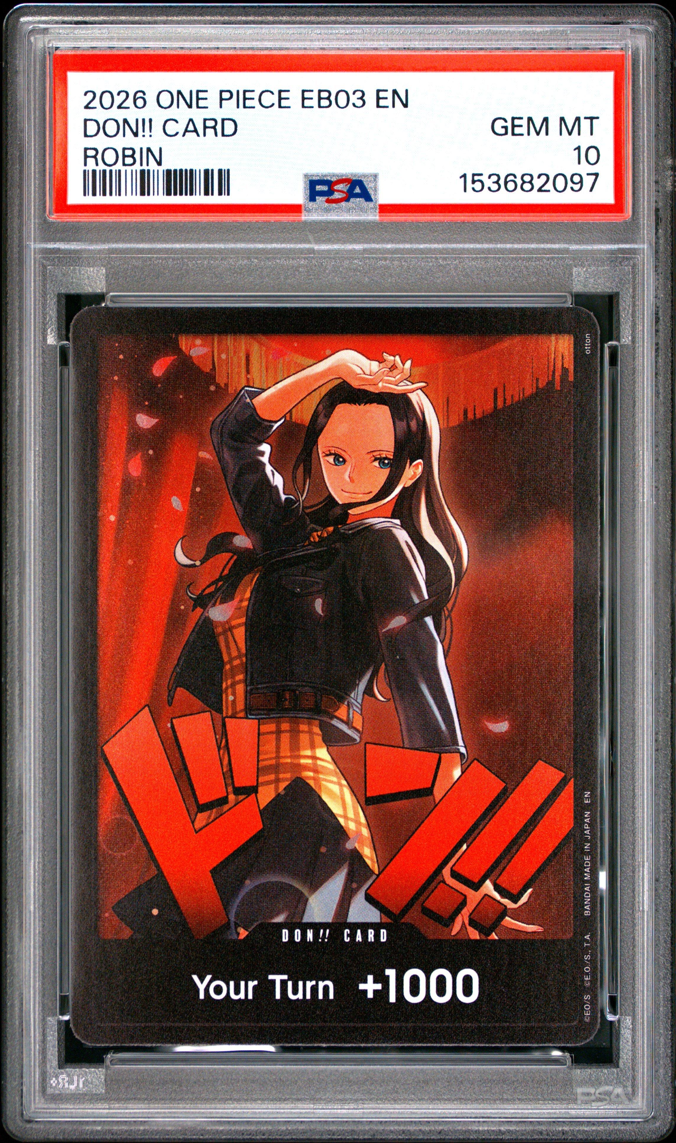 2026 ワンピース NICO ROBIN PSA10 ドン!!カード 2026 One Piece Eb03-extra Booster -one Piece Heroines Edition- Don
