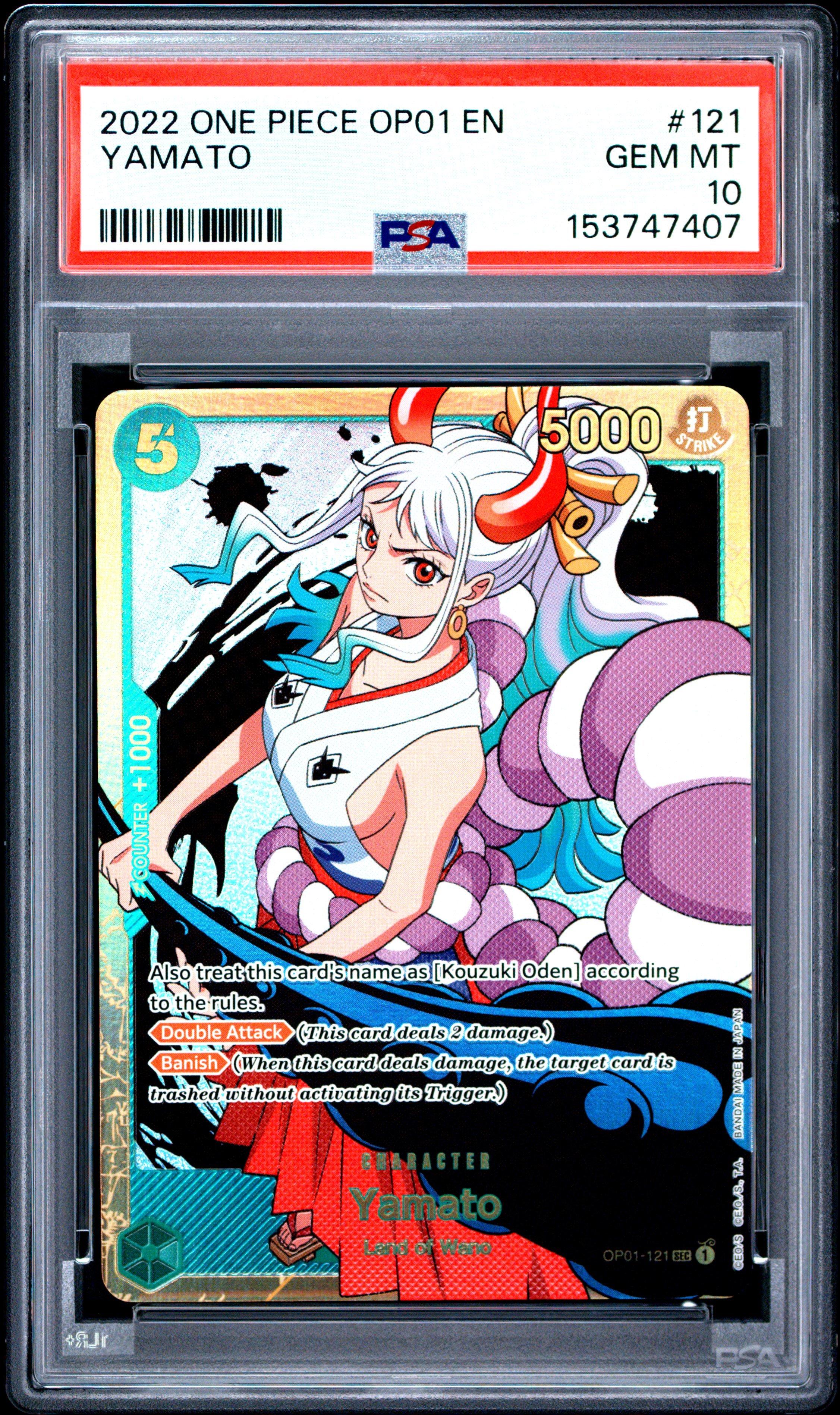 2022 One Piece Op01-romance Dawn 121 Yamato PSA 10 Graded Card