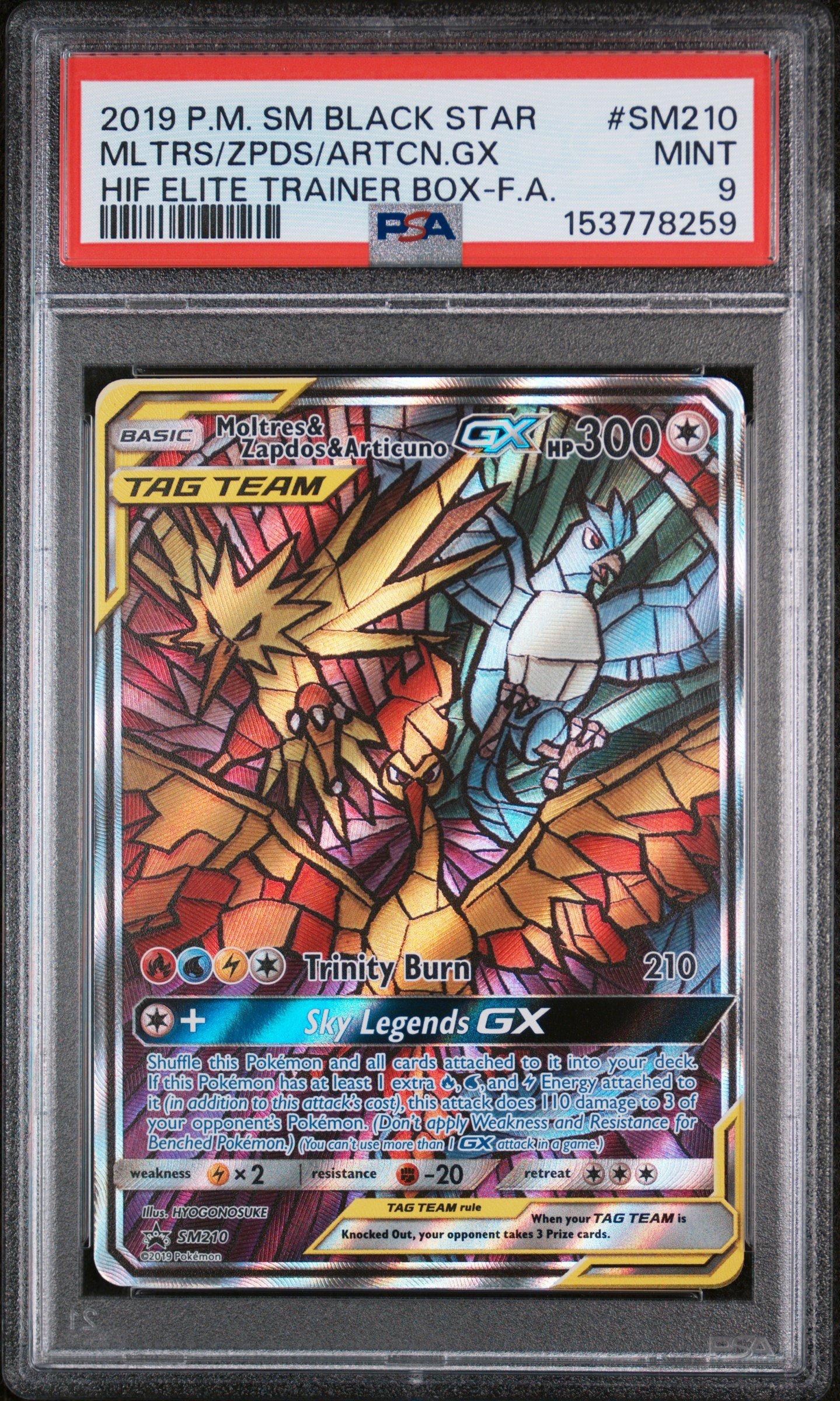 2019 Pokemon Sm Black Star Promo Sm210 Full Art/moltres & Zapdos