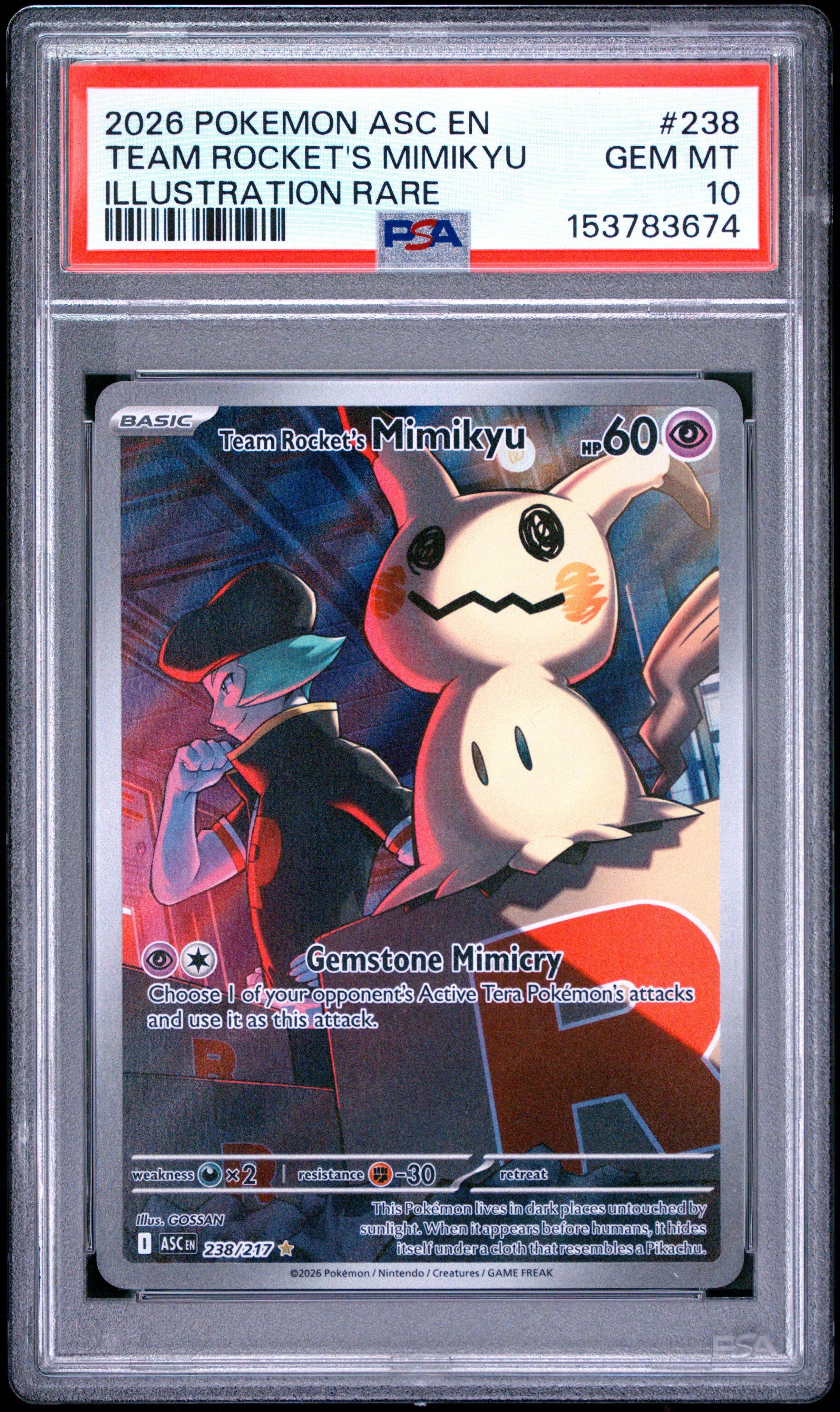 2026 Pokemon Asc En-ascended Heroes 238 Team Rocket's Mimikyu