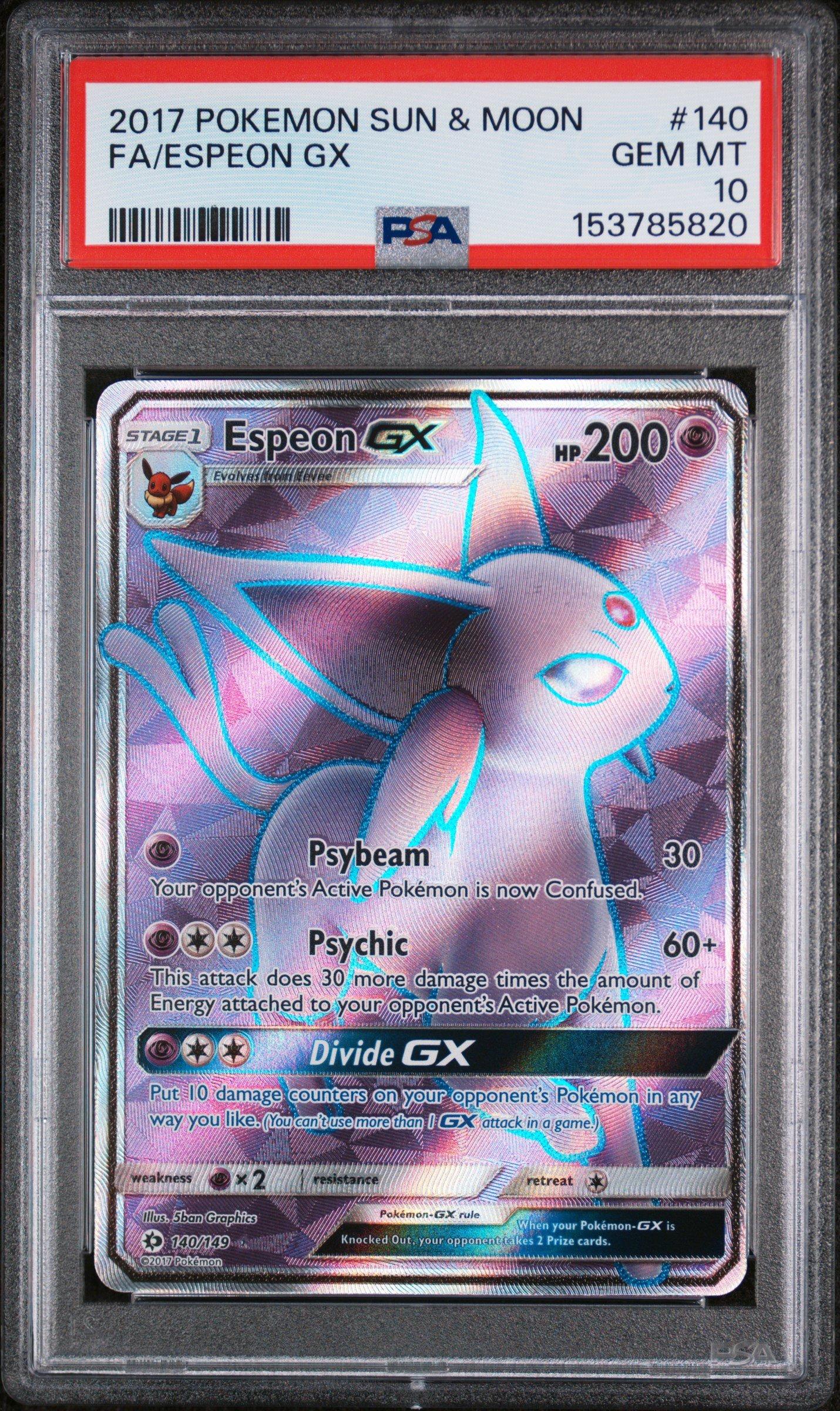 2017 Pokemon Sun & Moon 140 Full Art/espeon Gx PSA 10 Graded Card | GameStop