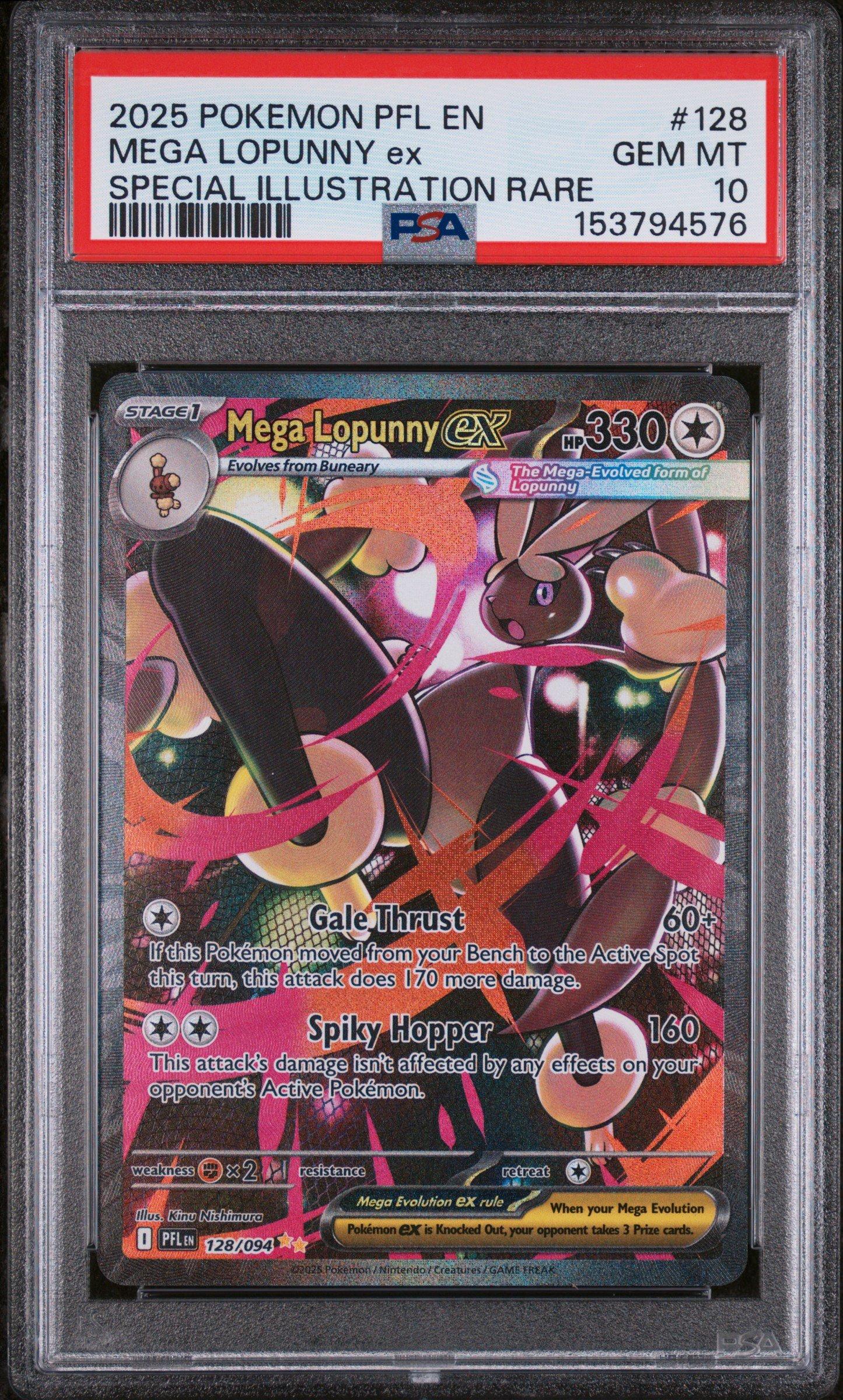 pokemon mega lopunny card Pokemon Mega Lopunny EX 128/094 Special Illustration Rare 2025 Phantas main image 0
