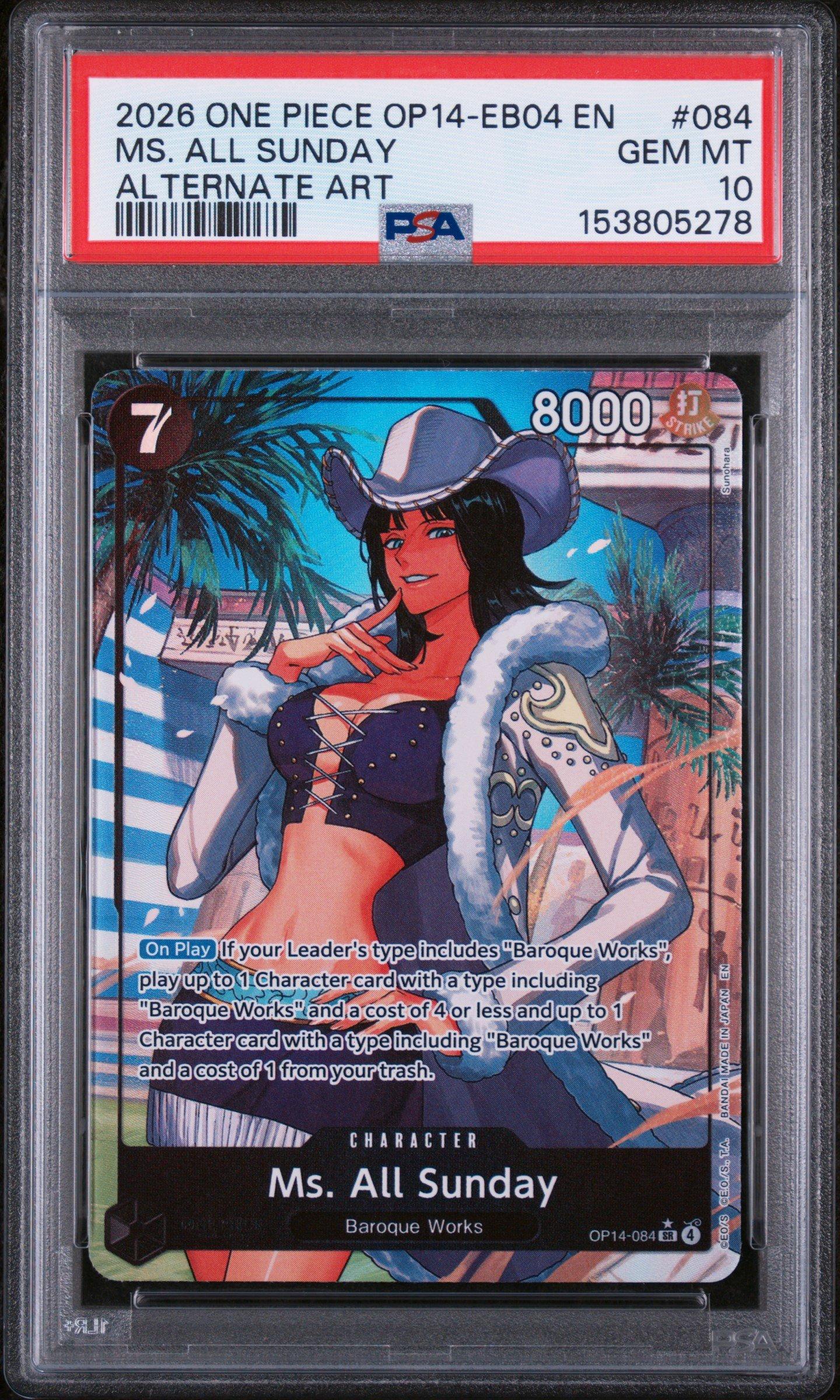 2026 One Piece Op14-eb04-the Azure Sea's Seven 084 Ms. All Sunday
