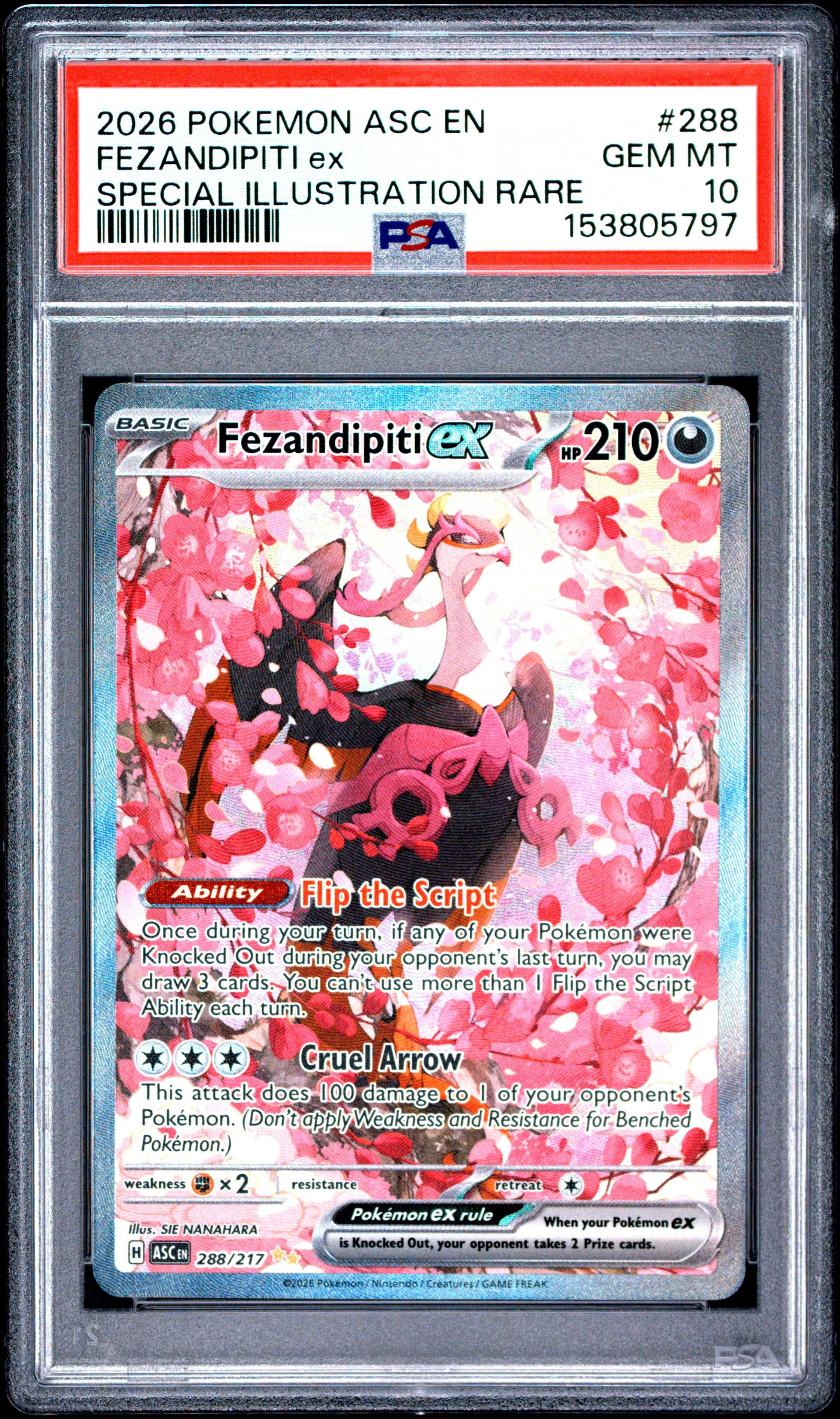 2026 Pokemon Asc En-ascended Heroes 288 Fezandipiti Ex Special