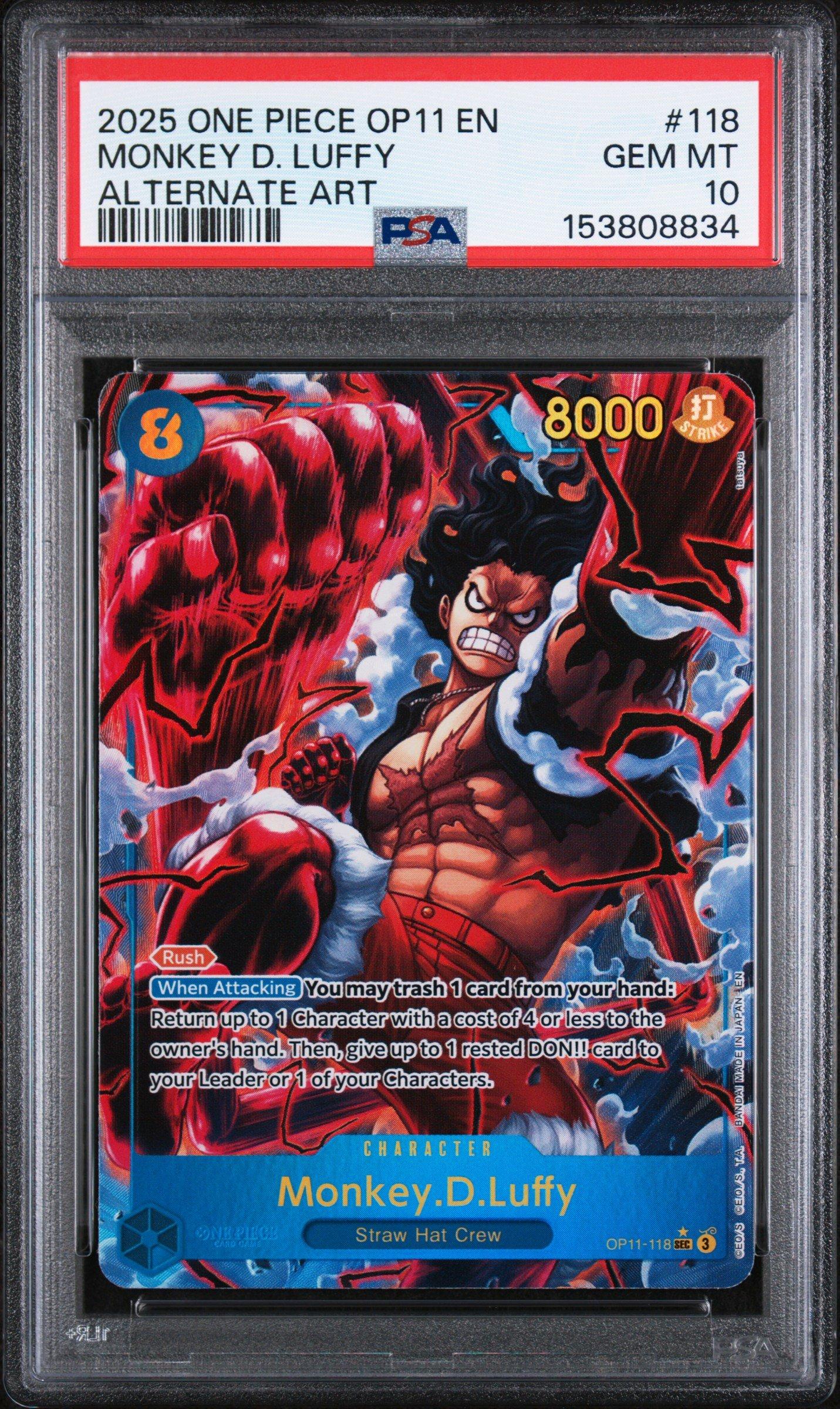 2025 One Piece Op11-a Fist Of Divine Speed 118 Monkey D. Luffy