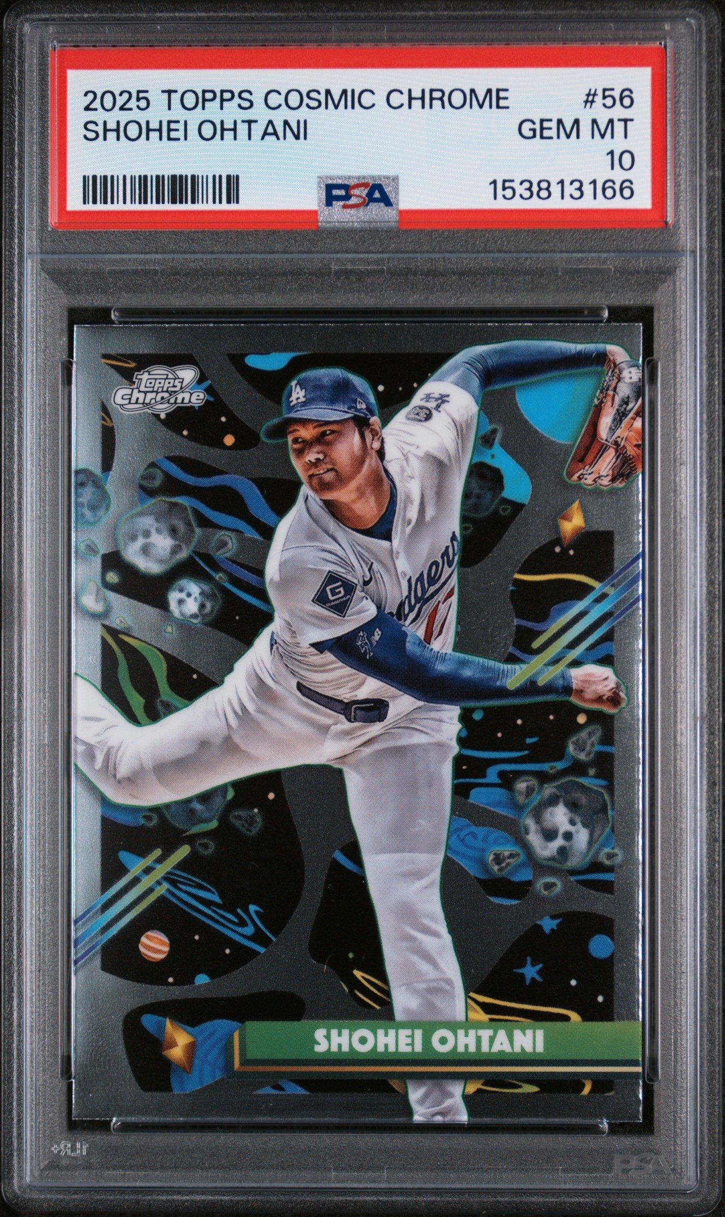 2025 Topps Cosmic Chrome 56 Shohei Ohtani PSA 10 Graded Card