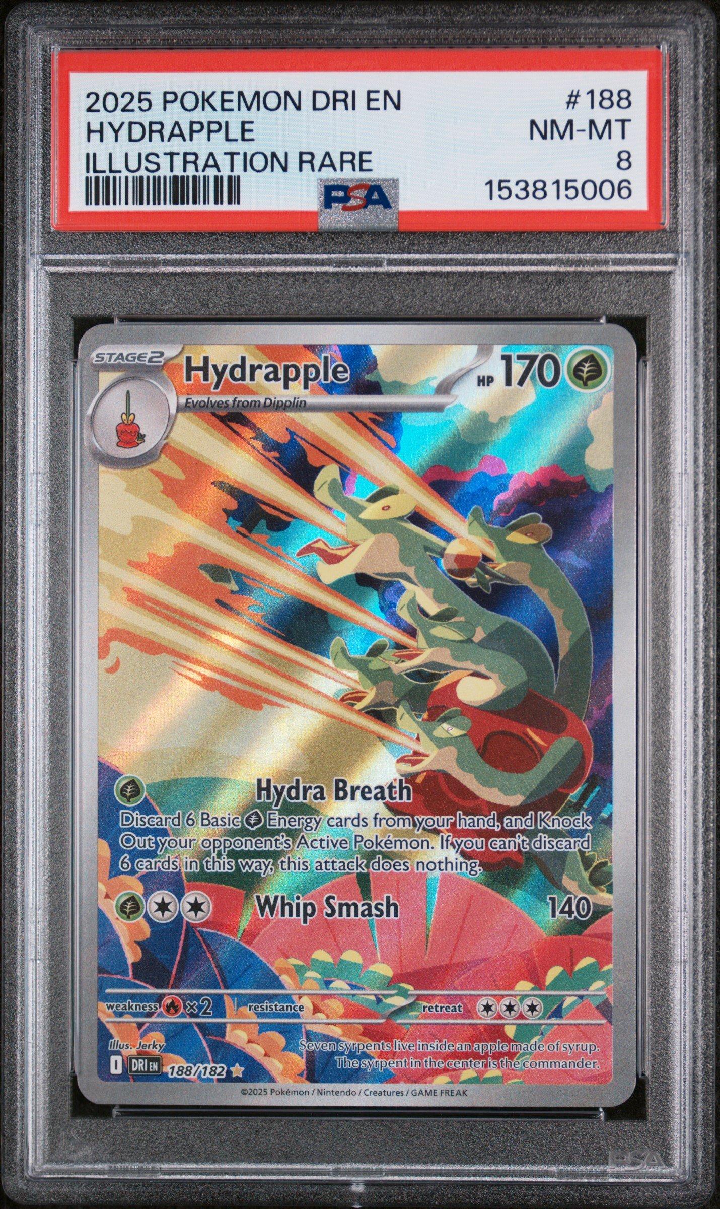 神の宣告 PSA8 2025 Pokemon Dri En-destined Rivals 188 Hydrapple Illustration