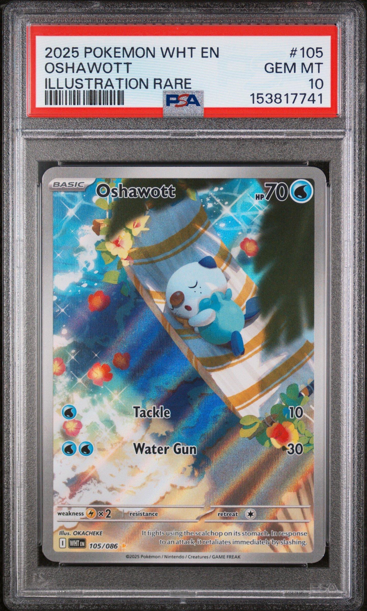Oshawott Rare 105 PSA 10 Pokemon graded card