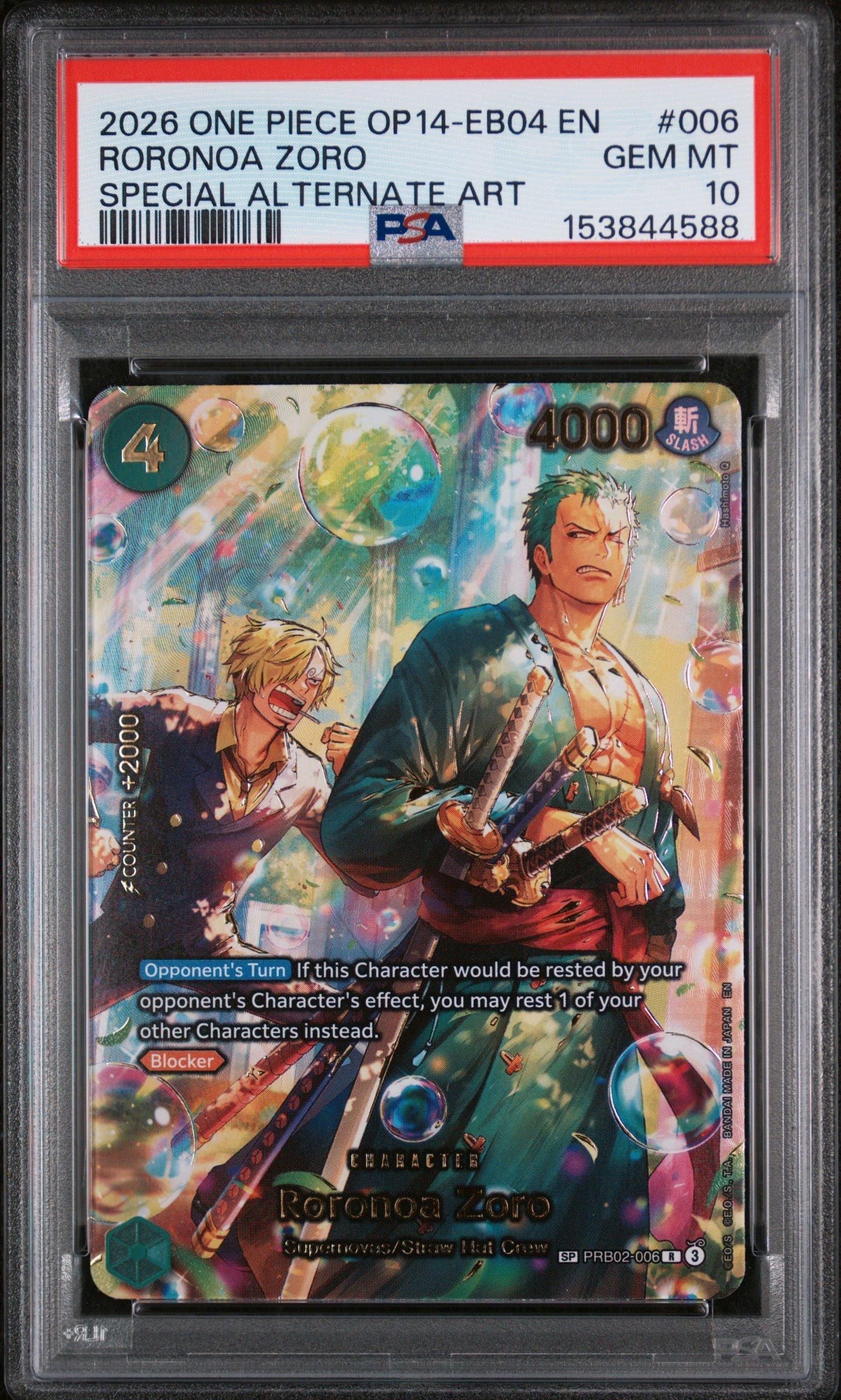 2026 One Piece Op14-eb04-the Azure Sea's Seven 006 Roronoa Zoro