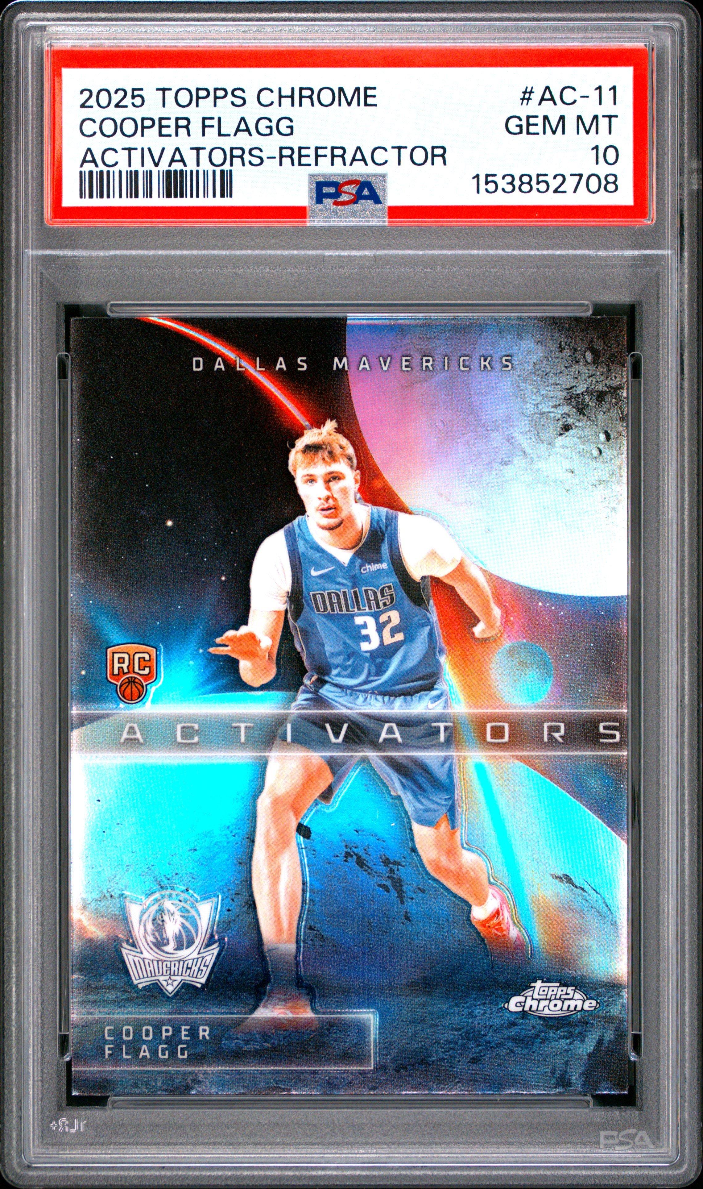 acgカード　　legend of  LSP⭐︎208 2025 Topps Chrome Activators Ac-11 Cooper Flagg Refractor PSA 10