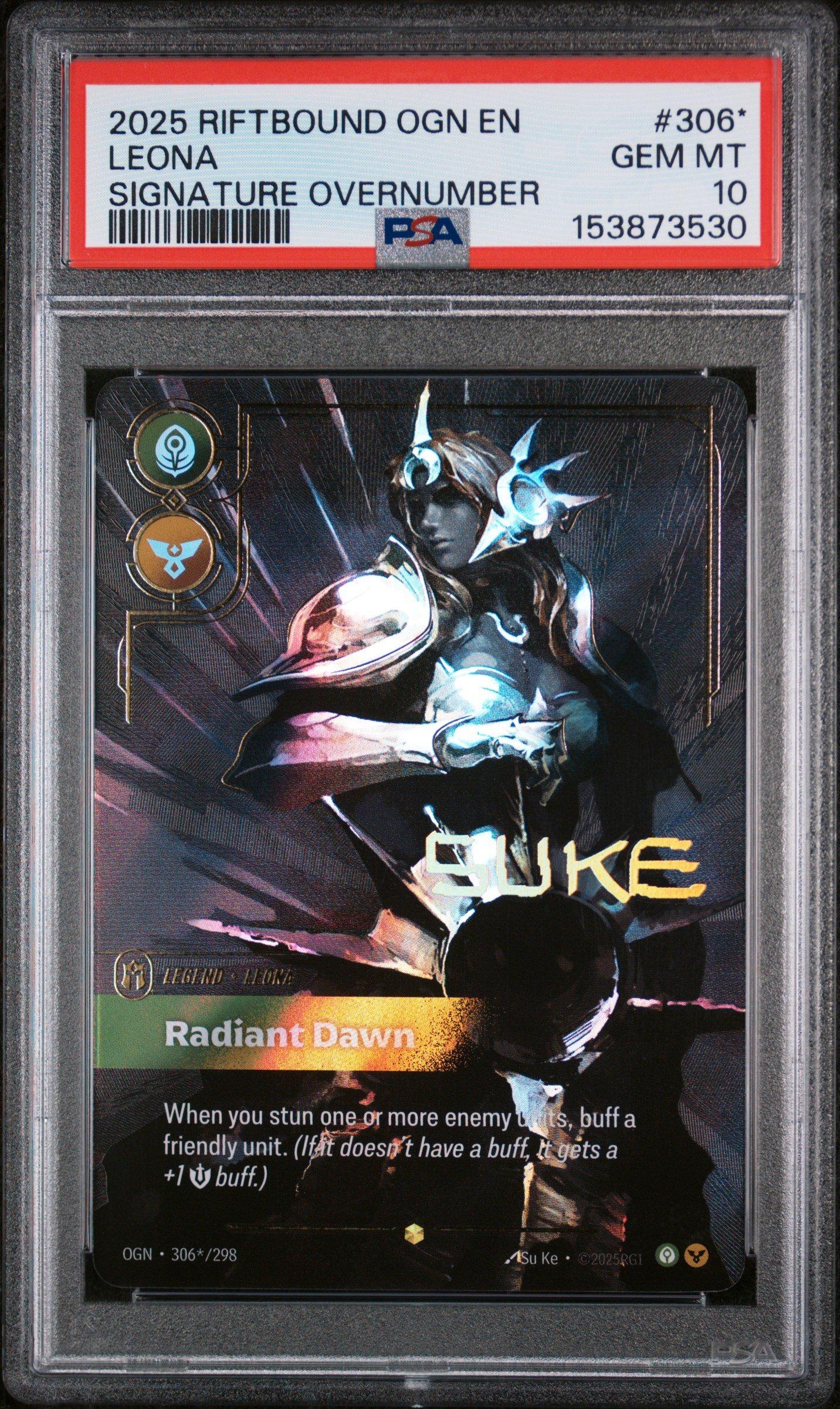 リフトバウンド　riftbound オーバーナンバー Radiant Dawn 2025 Riftbound: League Of Legends Ogn-origins 306* Leona - Radiant