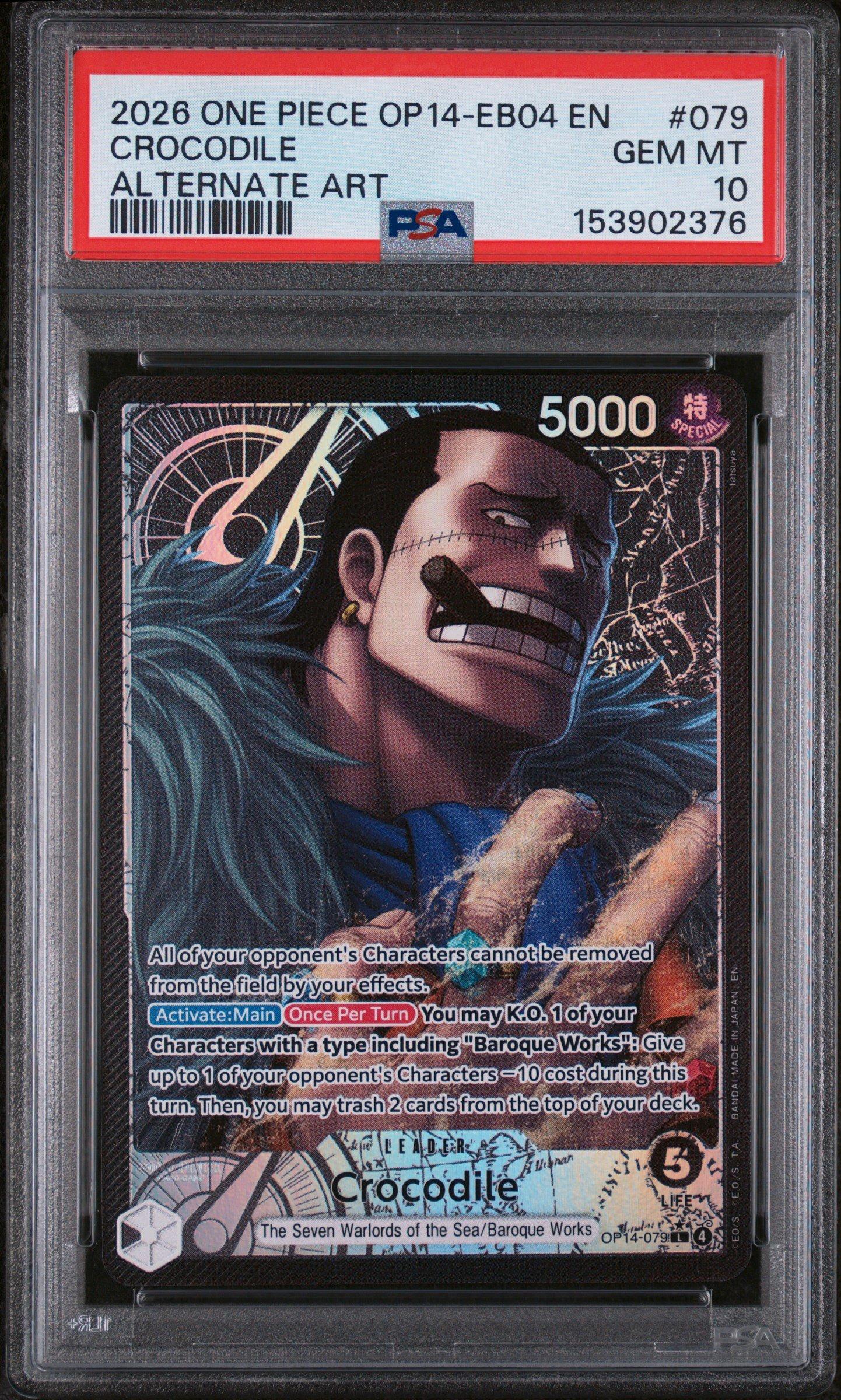 2026 One Piece Op14-eb04-the Azure Sea's Seven 079 Crocodile