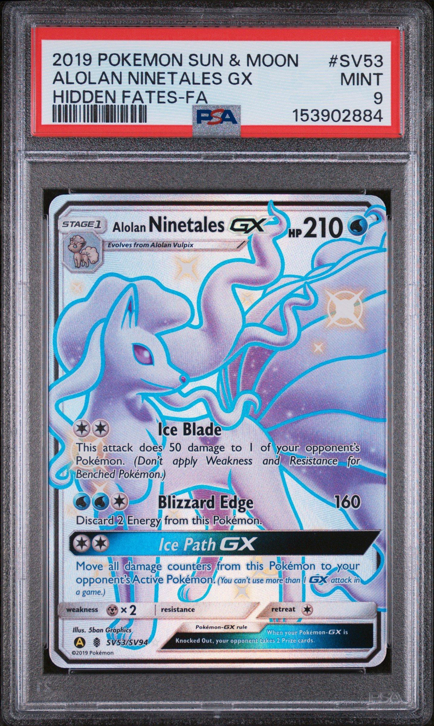 ninetales pokemon card full art Pokmon Alolan GX Secret Rare Holo 150/145 Guardians Rising scuffs or scratches Ninetales V 177/192 Rebel Clash