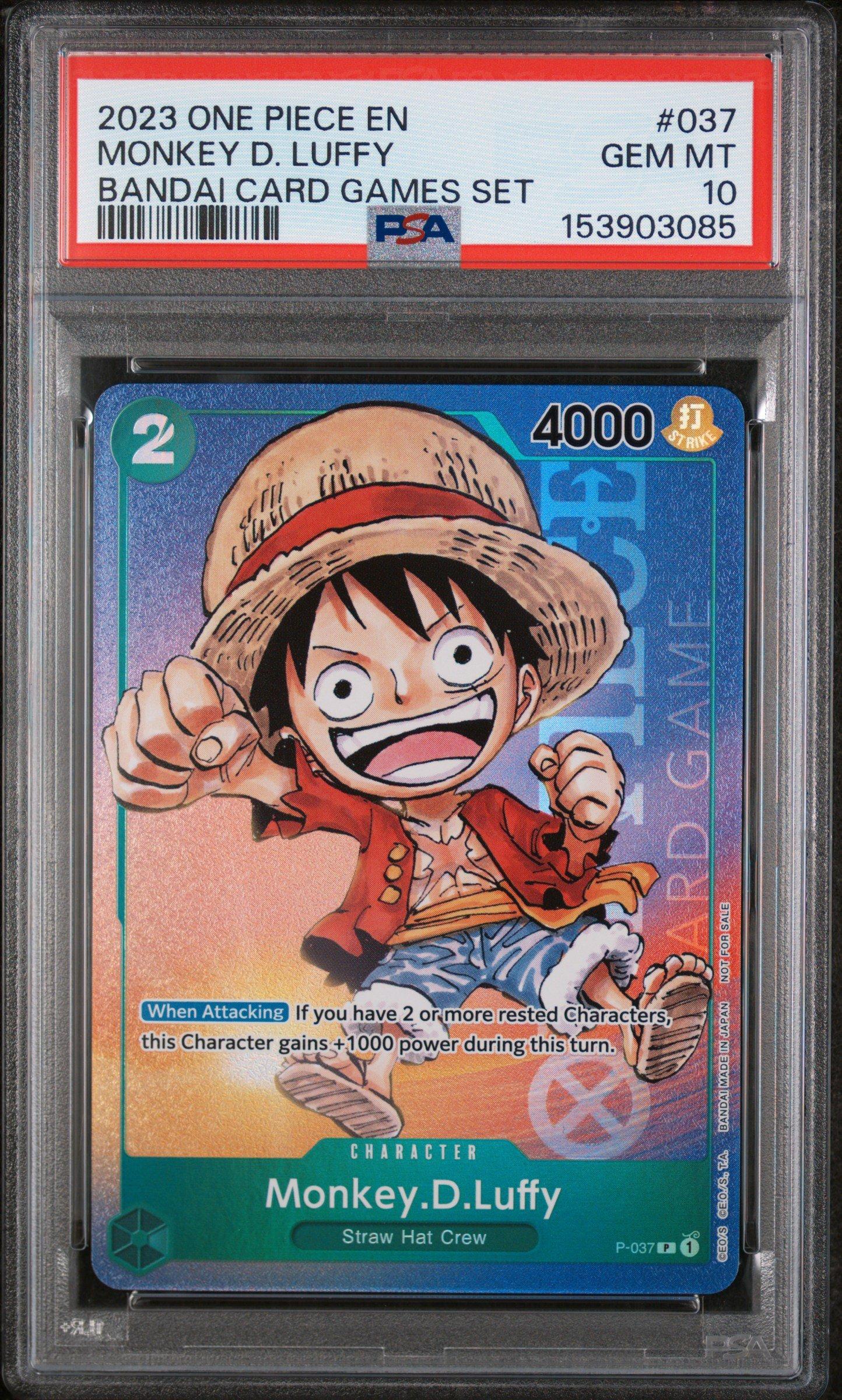 2023 One Piece Promos 037 Monkey D. Luffy Bandai Card Games Set