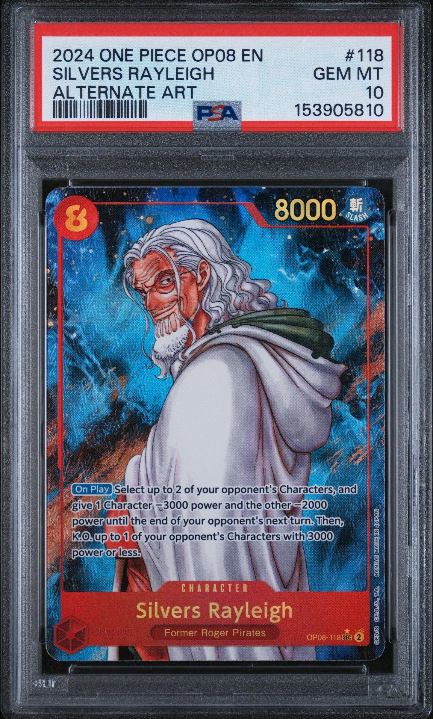 2024 One Piece Op08-two Legends 118 Silvers Rayleigh Alternate Art