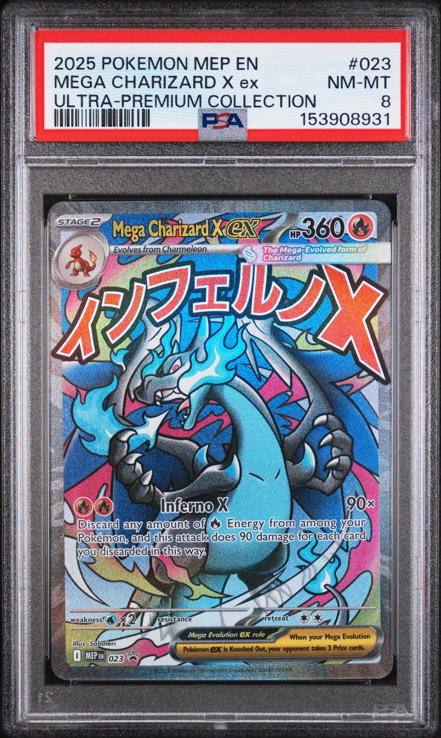 2025 Pokemon Mep En-me Black Star Promo 023 Mega Charizard X Ex