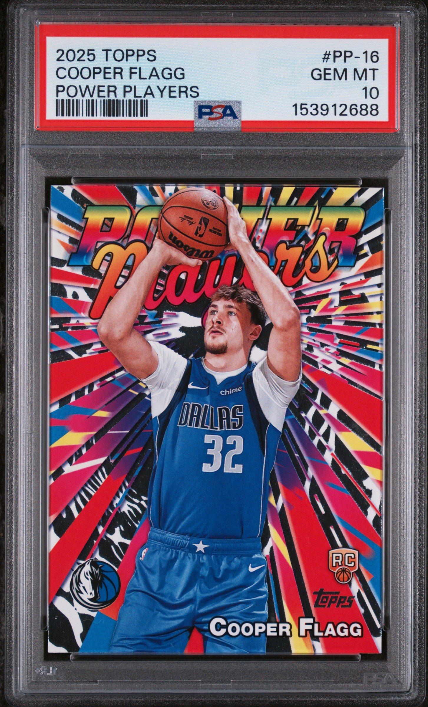 2025 Topps Power Players Pp-16 Cooper Flagg PSA 10 Graded Card 