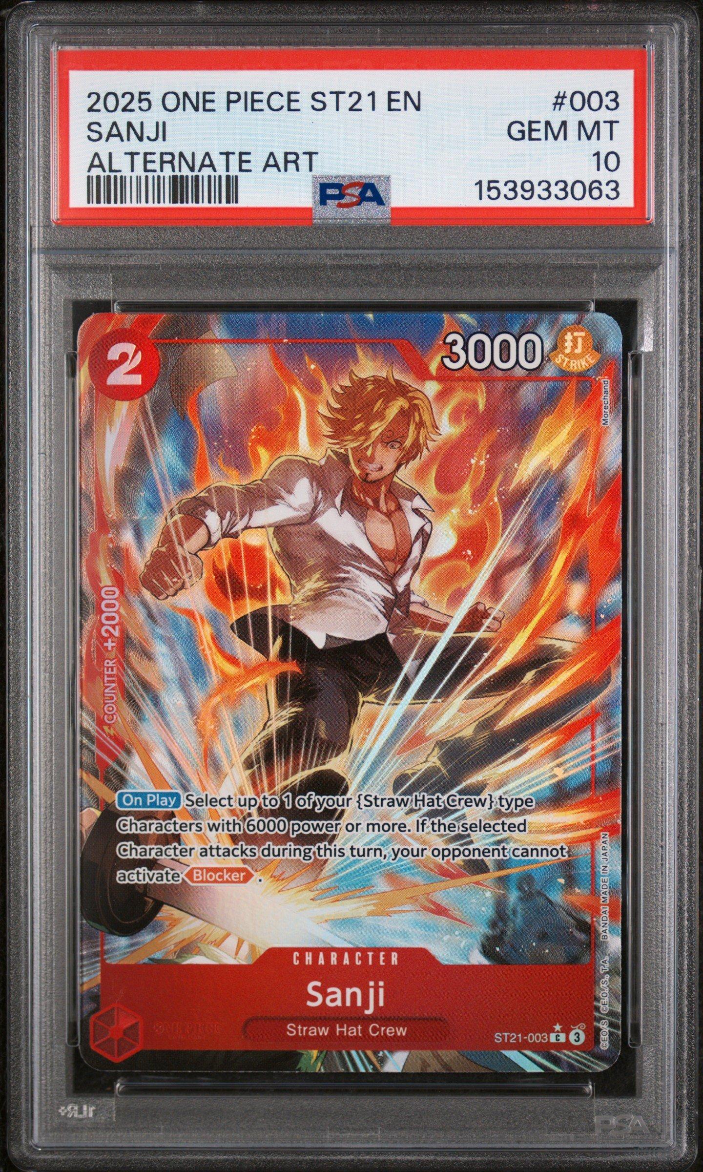 2025 One Piece Starter Deck St21-ex Gear 5 003 Sanji Alternate Art