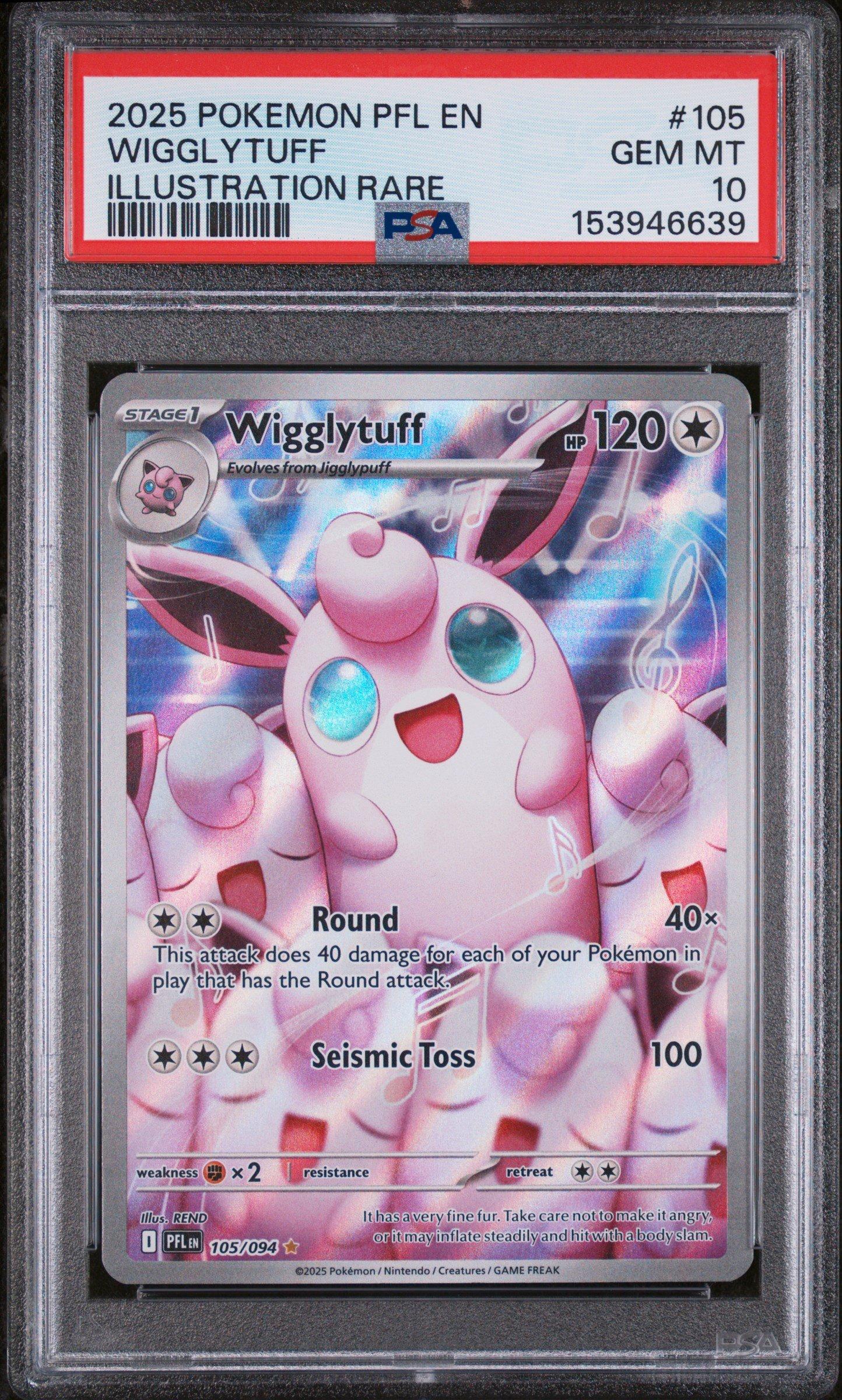 2025 Pokemon Pfl En-phantasmal Flames 105 Wigglytuff Illustration
