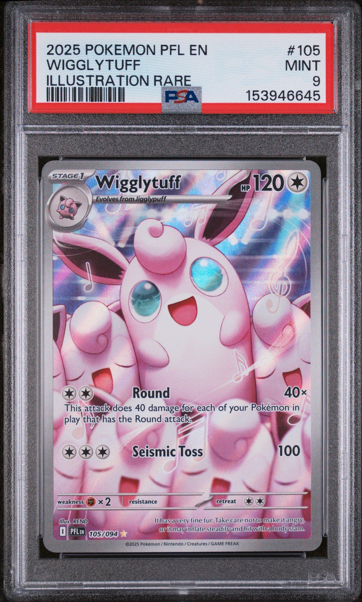 2025 Pokemon Pfl En-phantasmal Flames 105 Wigglytuff Illustration