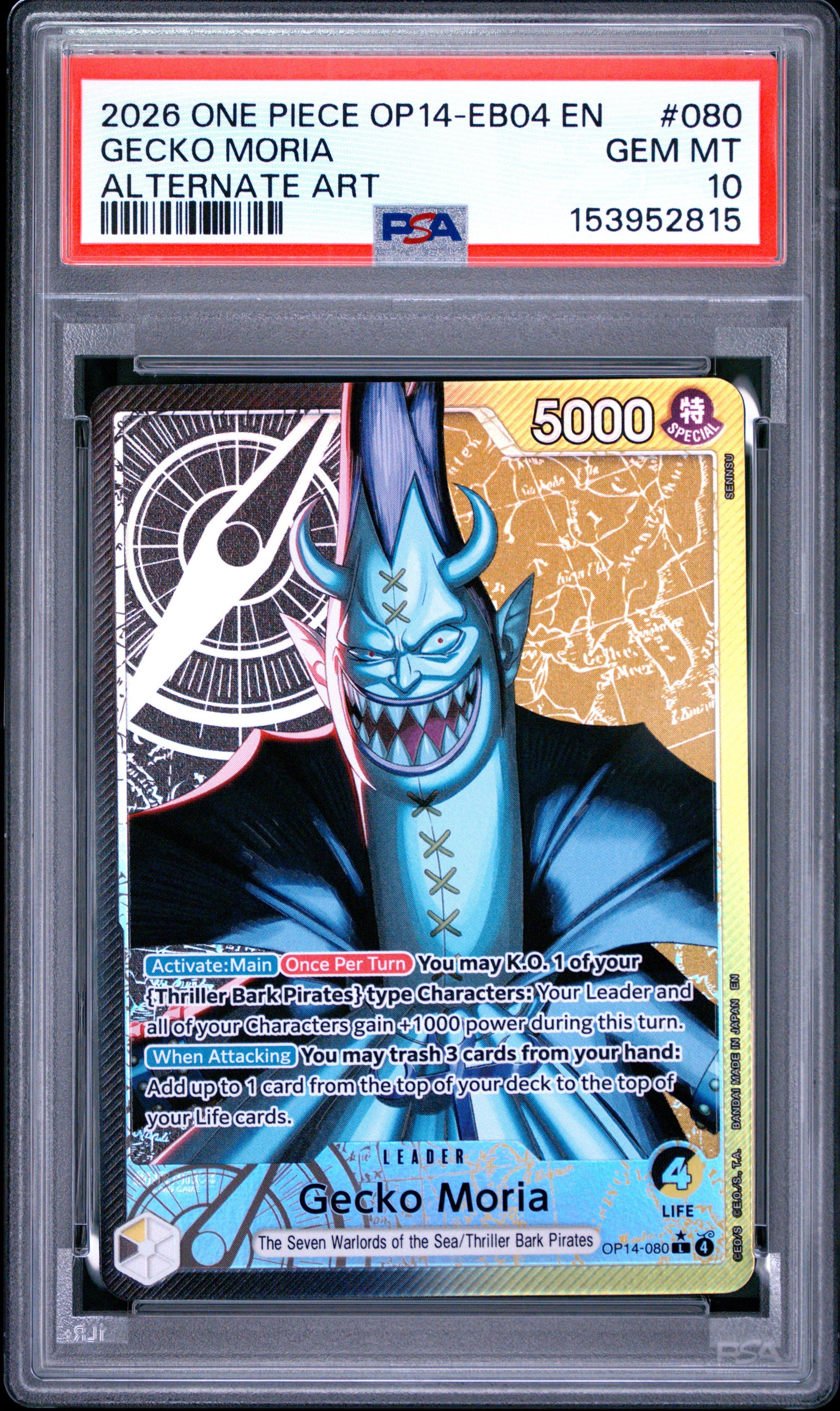 2026 One Piece Op14-eb04-the Azure Sea's Seven 080 Gecko Moria
