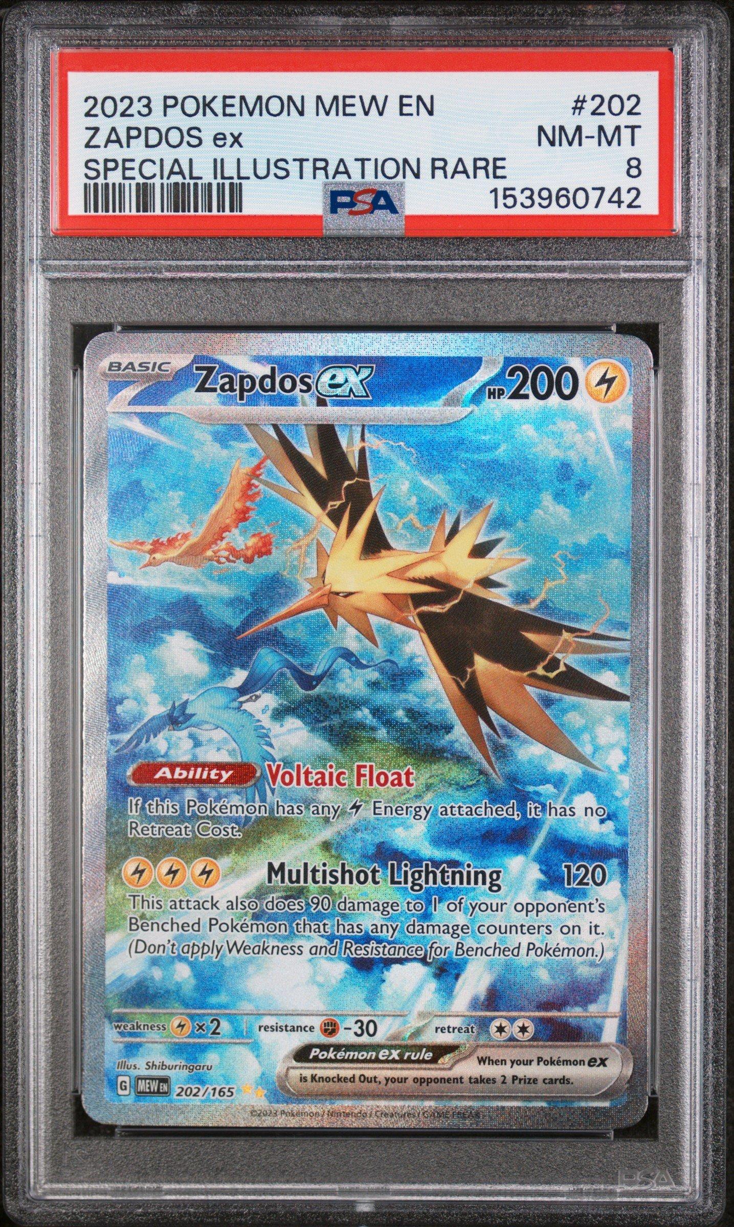 2023 Pokemon Mew En-151 202 Zapdos Ex Special Illustration Rare
