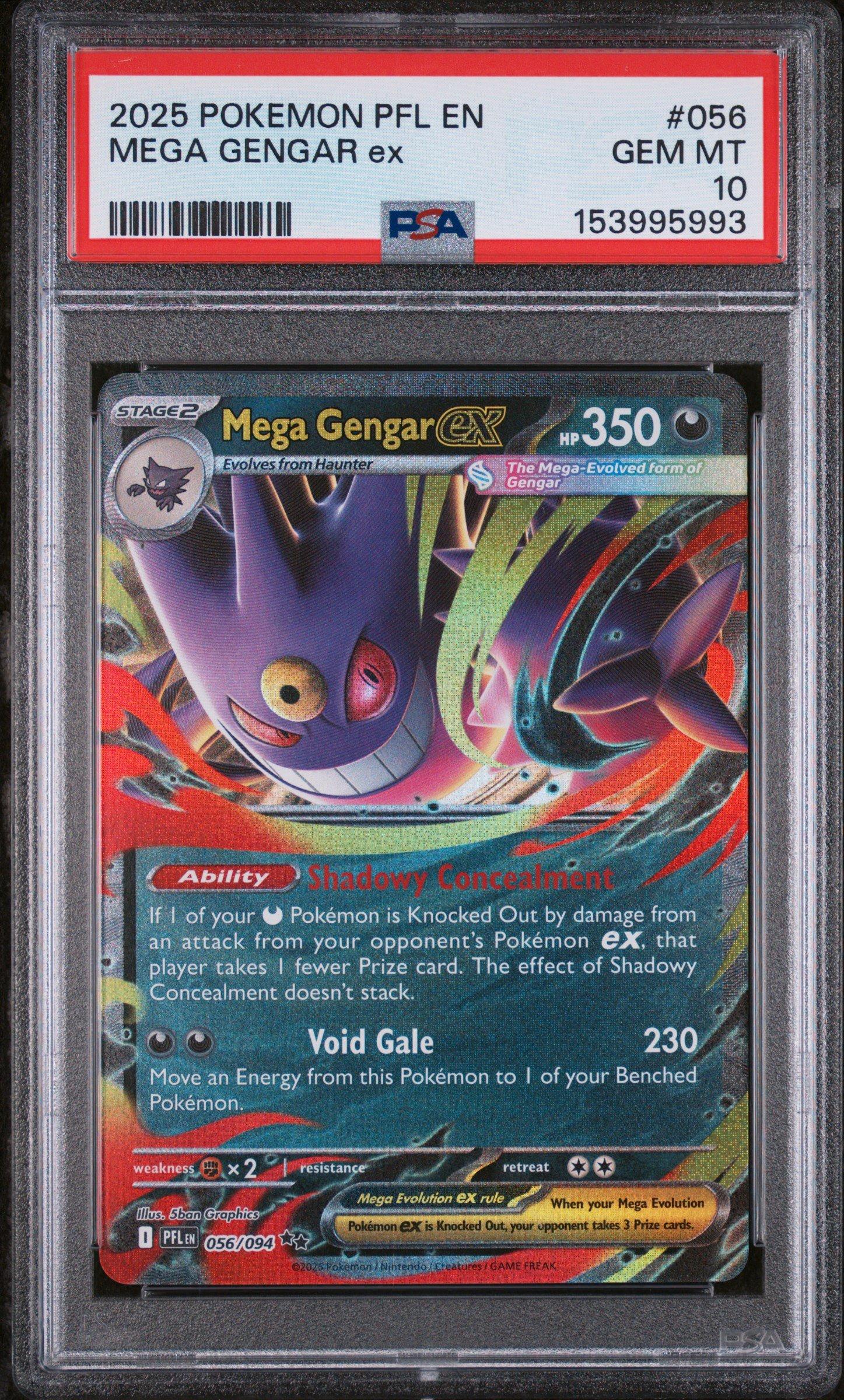 2025 ポケモンカード MEGA GENGAR ex SAR PSA10 2025 Pokemon Pfl En-phantasmal Flames 056 Mega Gengar Ex PSA 10