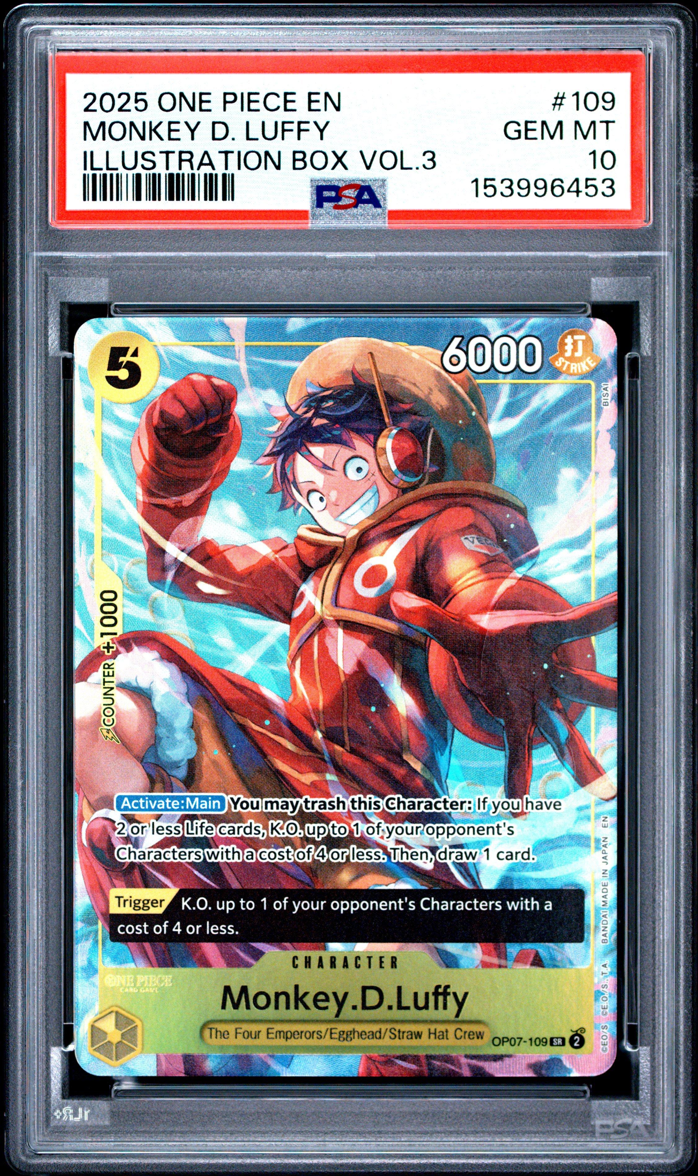 2025 One Piece Promos 109 Monkey D. Luffy Illustration Box Vol.3