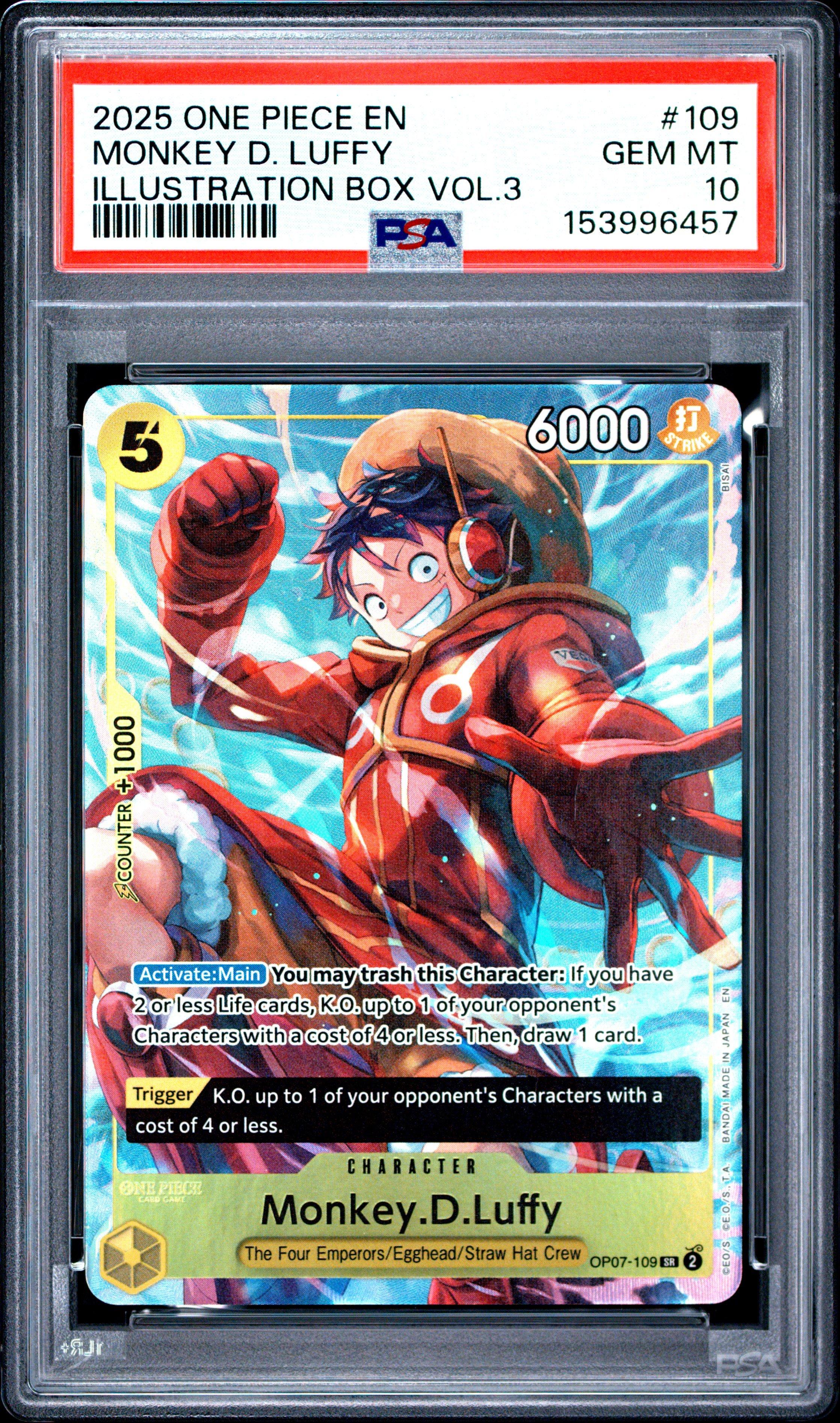 2025 One Piece Promos 109 Monkey D. Luffy Illustration Box Vol.3
