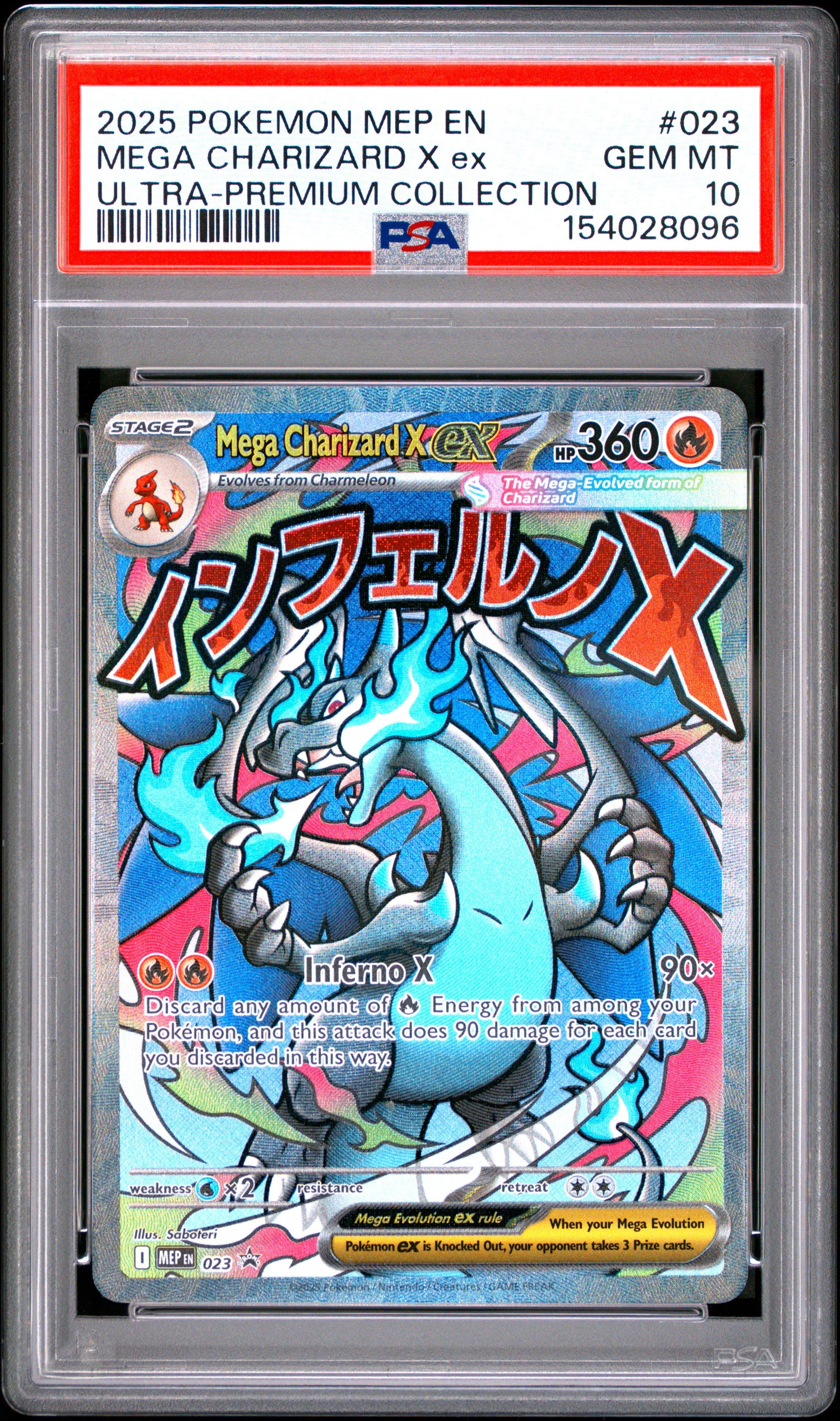 2025 Pokemon Mep En-me Black Star Promo 023 Mega Charizard X Ex