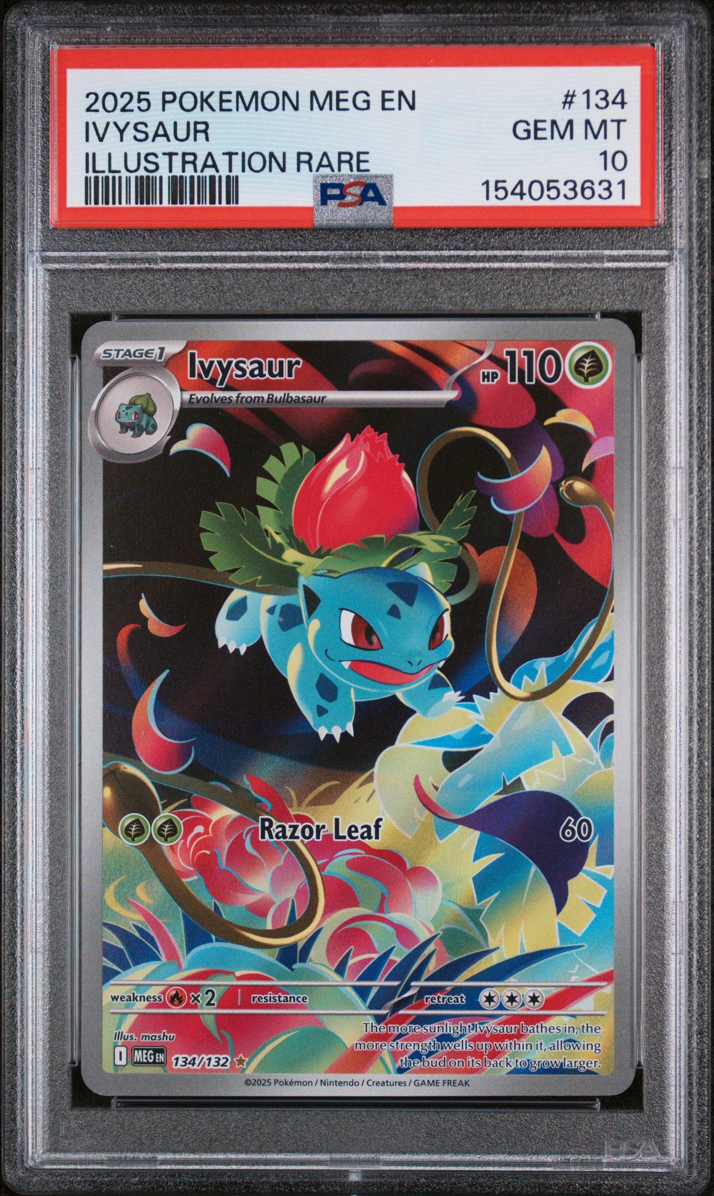 2025 ポケモンカード Ivysaur ART RARE 2025 Pokemon Meg En-mega Evolution 134 Ivysaur Illustration Rare