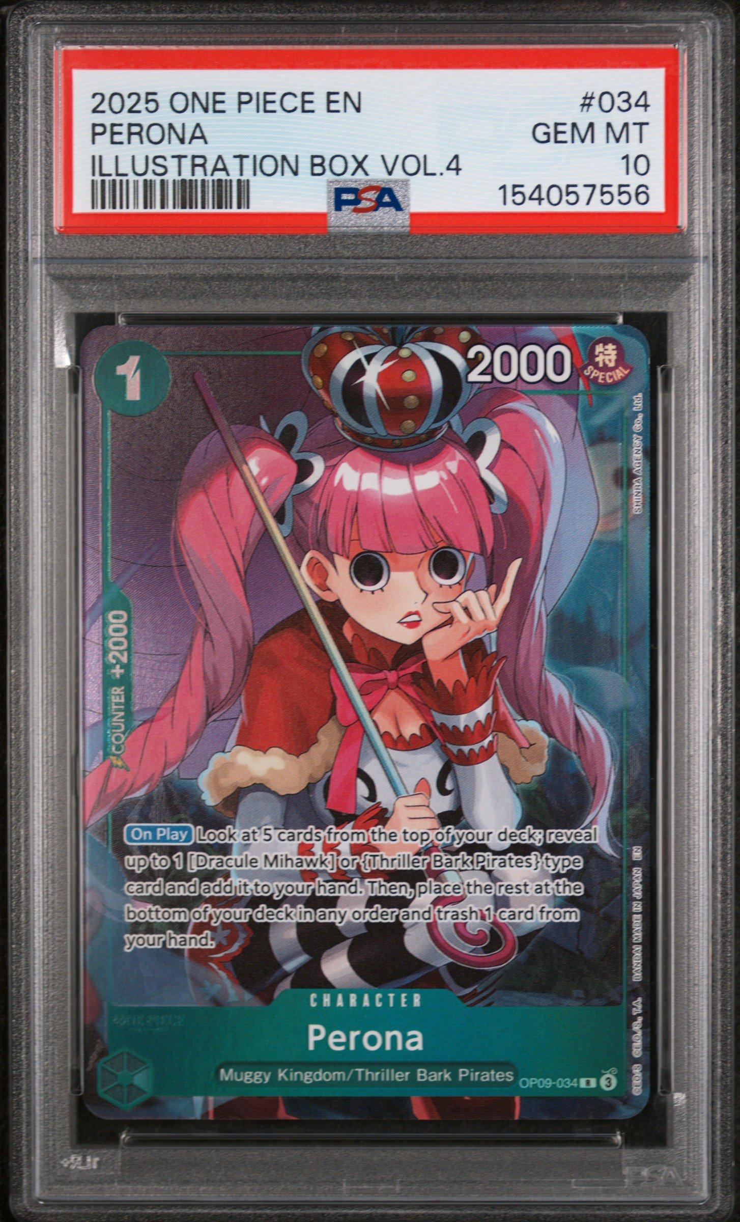 2025 One Piece Promos 034 Perona Illustration Box Vol.4 PSA 10