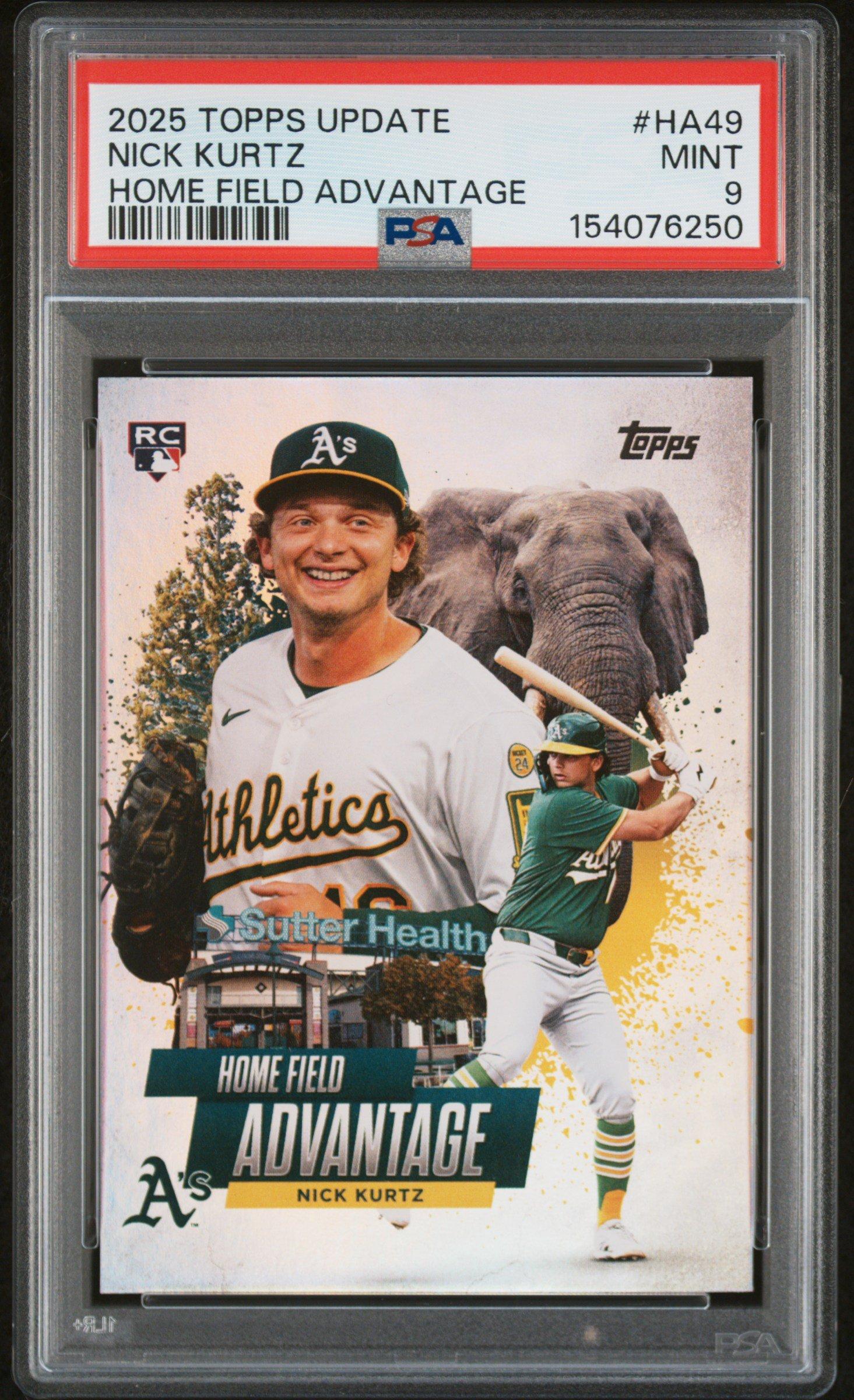 2025 Topps Update Home Field Advantage Ha49 Nick Kurtz PSA 9