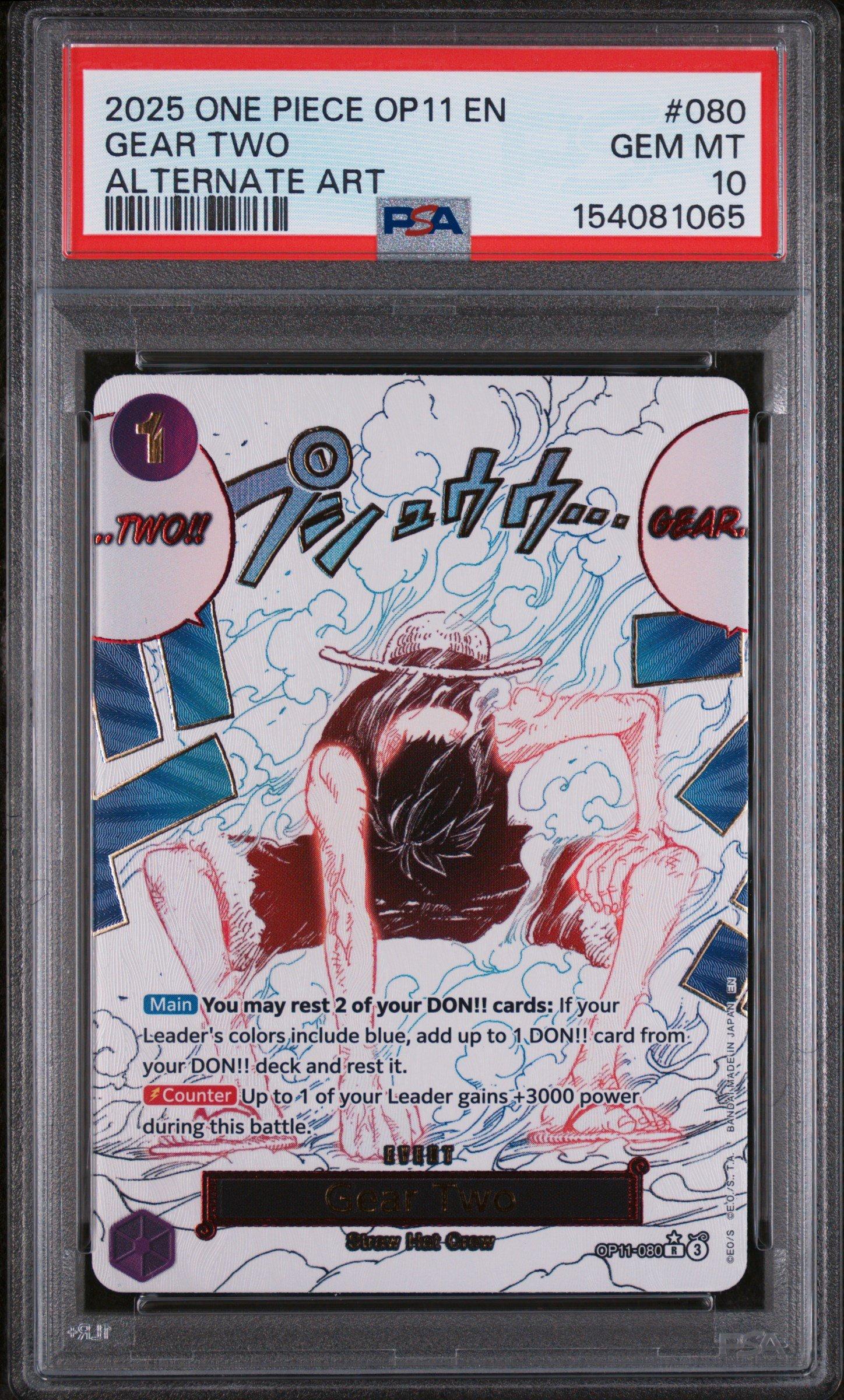 2025 One Piece Op11-a Fist Of Divine Speed 080 Gear Two Alternate