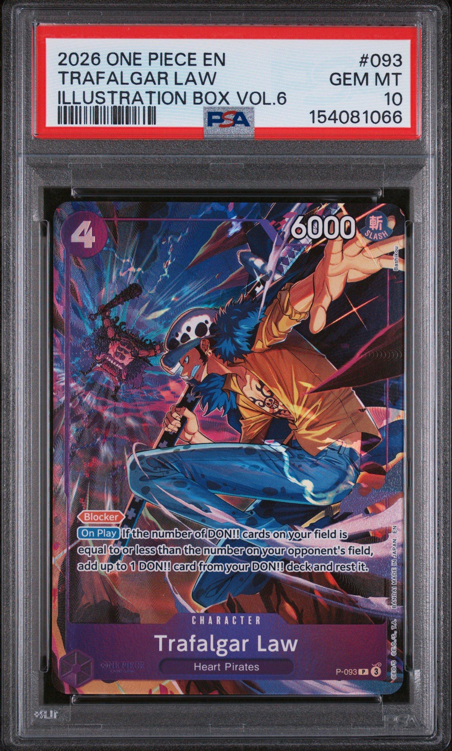 2026 One Piece Promos 093 Trafalgar Law Illustration Box Vol.6 PSA 10  Graded Card | GameStop