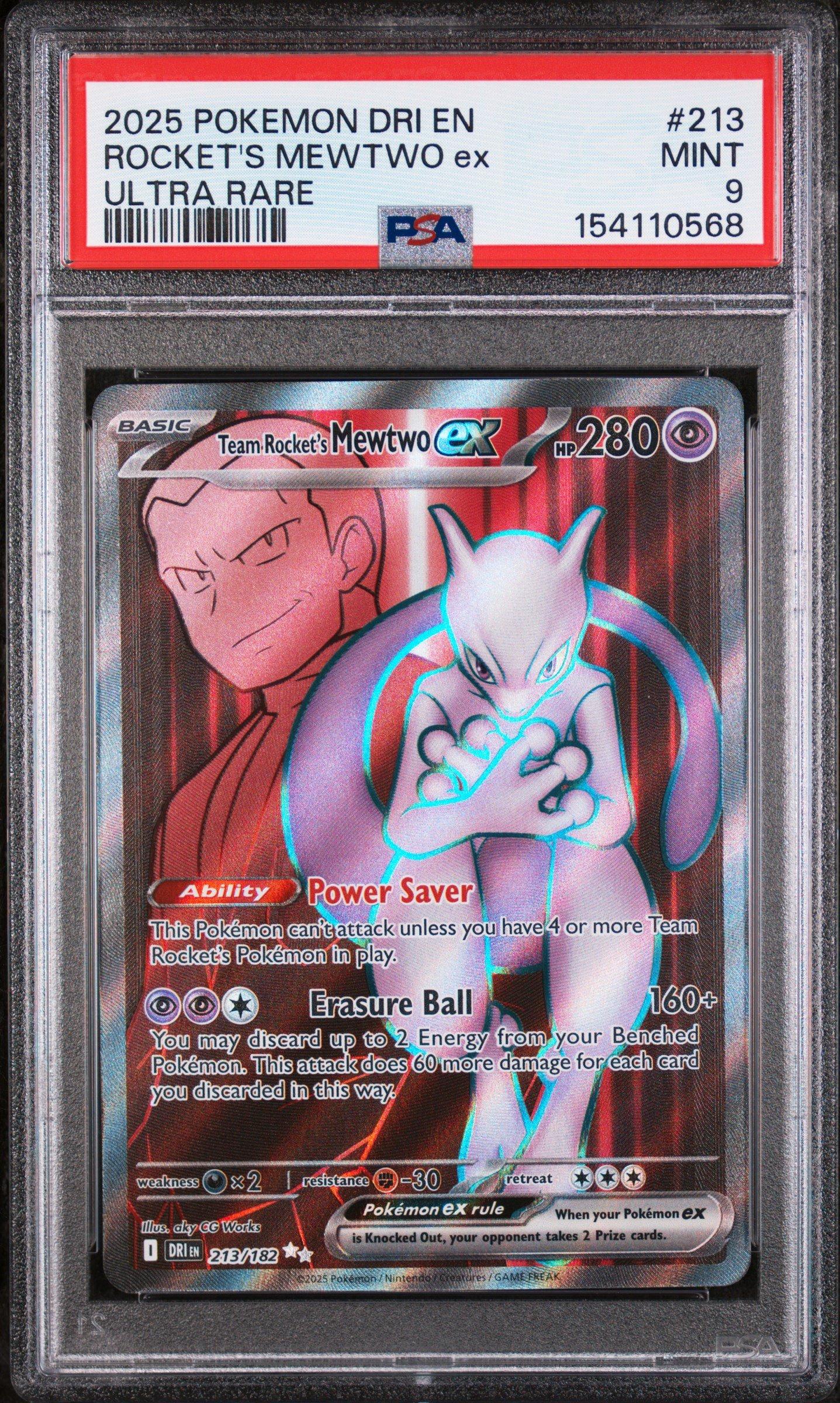 2025 Pokemon Dri En-destined Rivals 213 Team Rocket's Mewtwo Ex